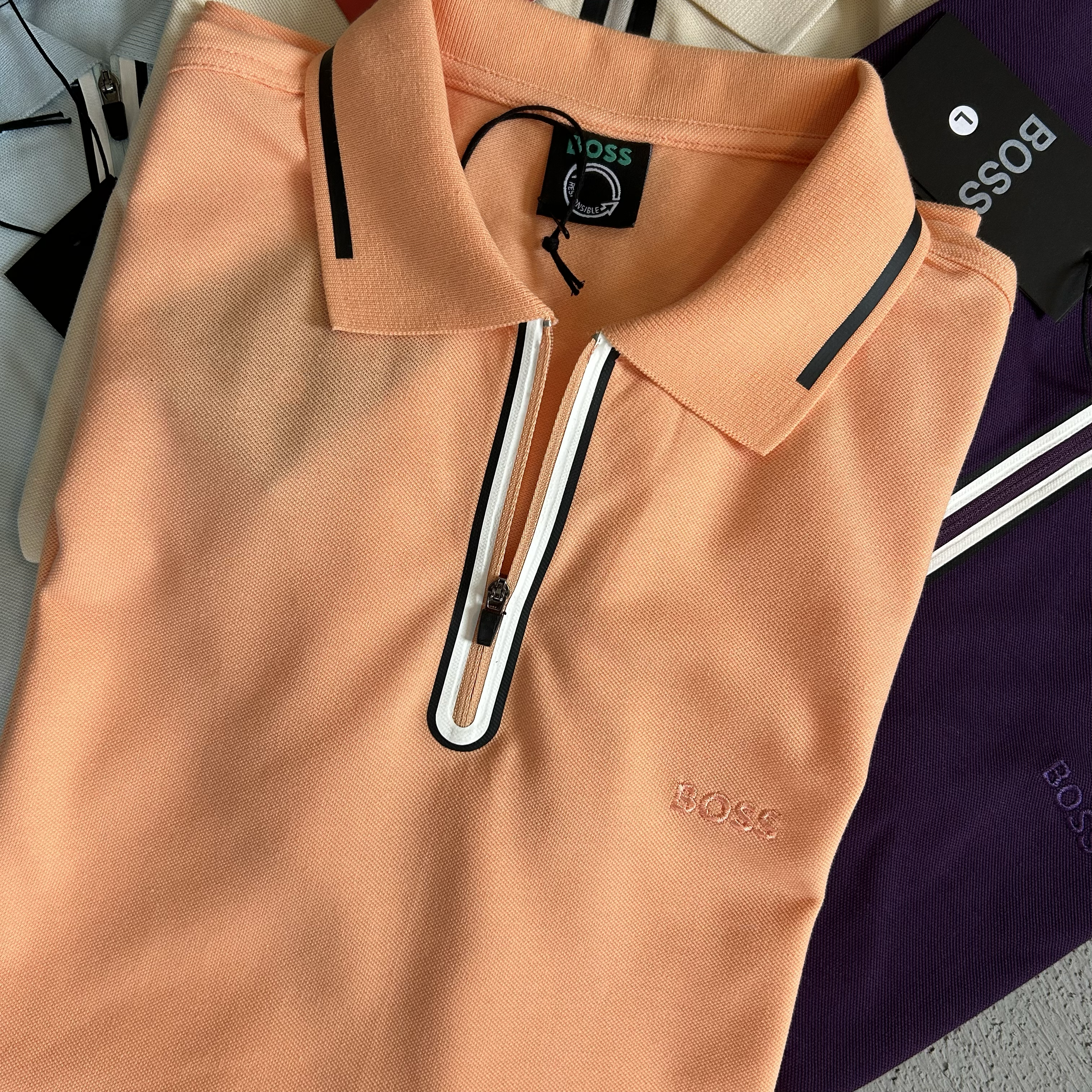 Erkek Polo Yaka Turuncu T-shirt 