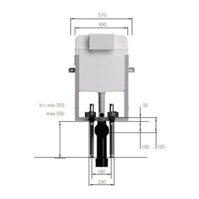 BOCCHI TUĞLA DUVAR METAL İÇ AYAKLI 2/6 LT 8,5 CM