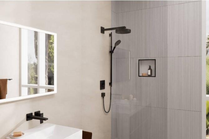 HG METROPOL ANKASTRE LAVABO BATARYASI MAT SİYAH