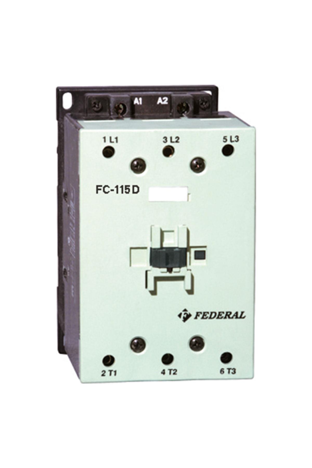 FC-115D00 Güç Kontaktörü 3x115A  (55kW_400/440V)  Bobin Gerilimi : 24V  