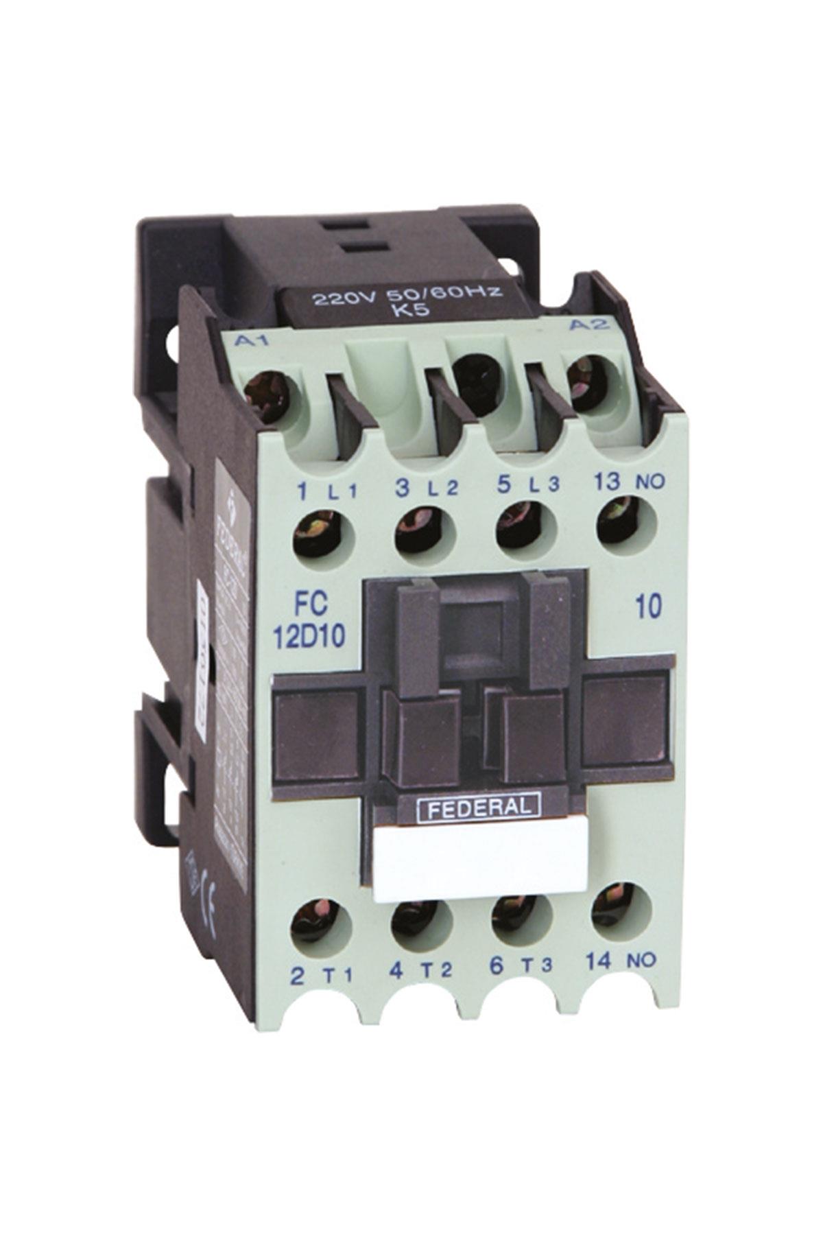 FC-12D01 Güç Kontaktörü 3x12A 1NK  (5.5kW_400/440V) Bobin Gerilimi : 24V  