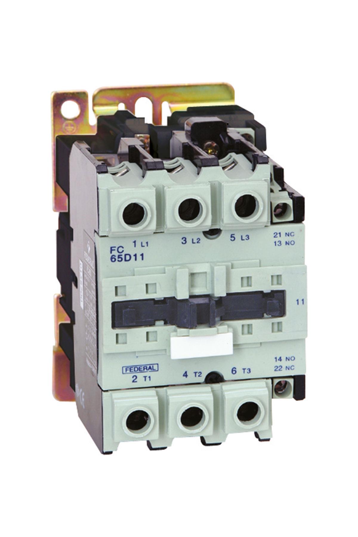 FC-65D11 Güç Kontaktörü 3x65A 1NA+1NK  (30kW_400/440V) Bobin Gerilimi : 24V  