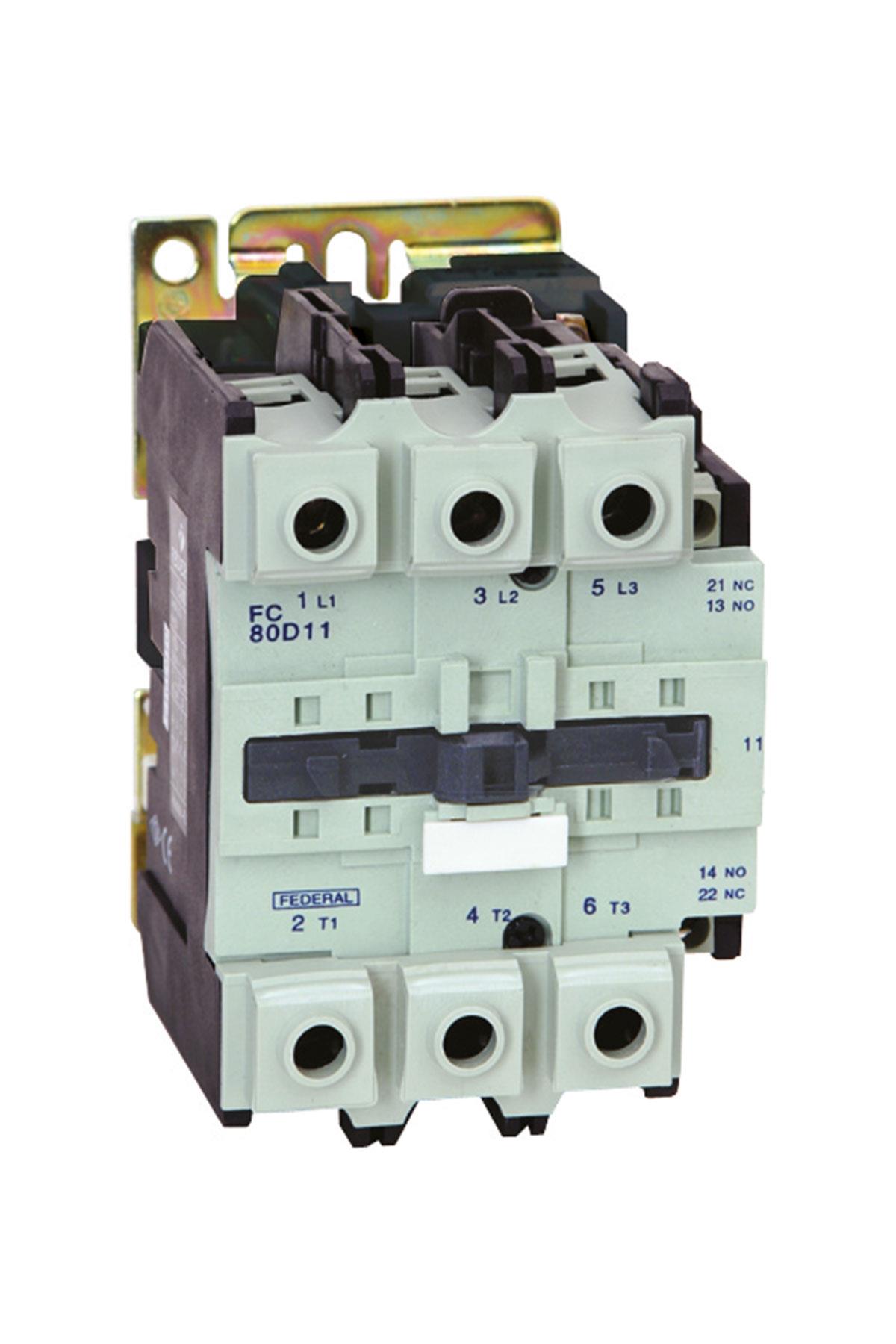 FC-80D11 Güç Kontaktörü 3x80A 1NA+1NK  (37kW_400/440V) Bobin Gerilimi : 24V  