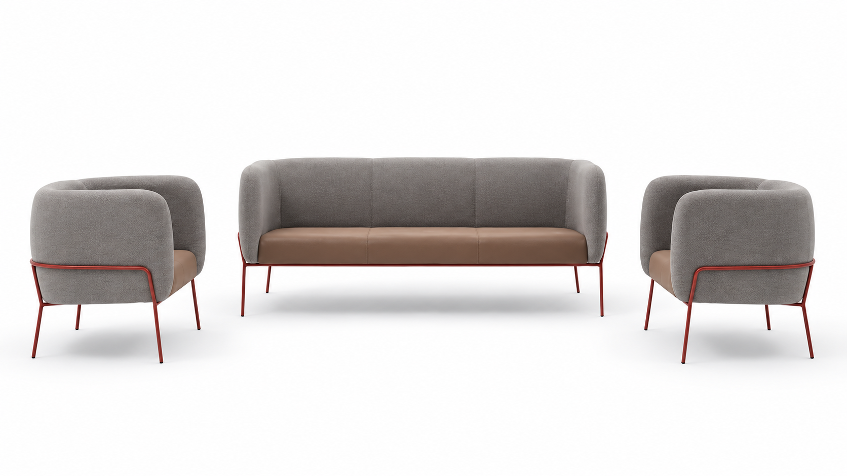 3+1+1 Cube Modern Ofis Bekleme ve Lounge Oturma Grubu – Minimalist Tasarım