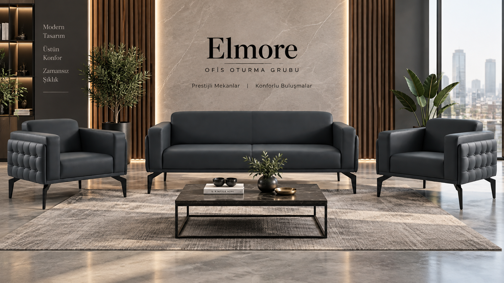 3+1+1 Elmore Ofis Oturma Grubu