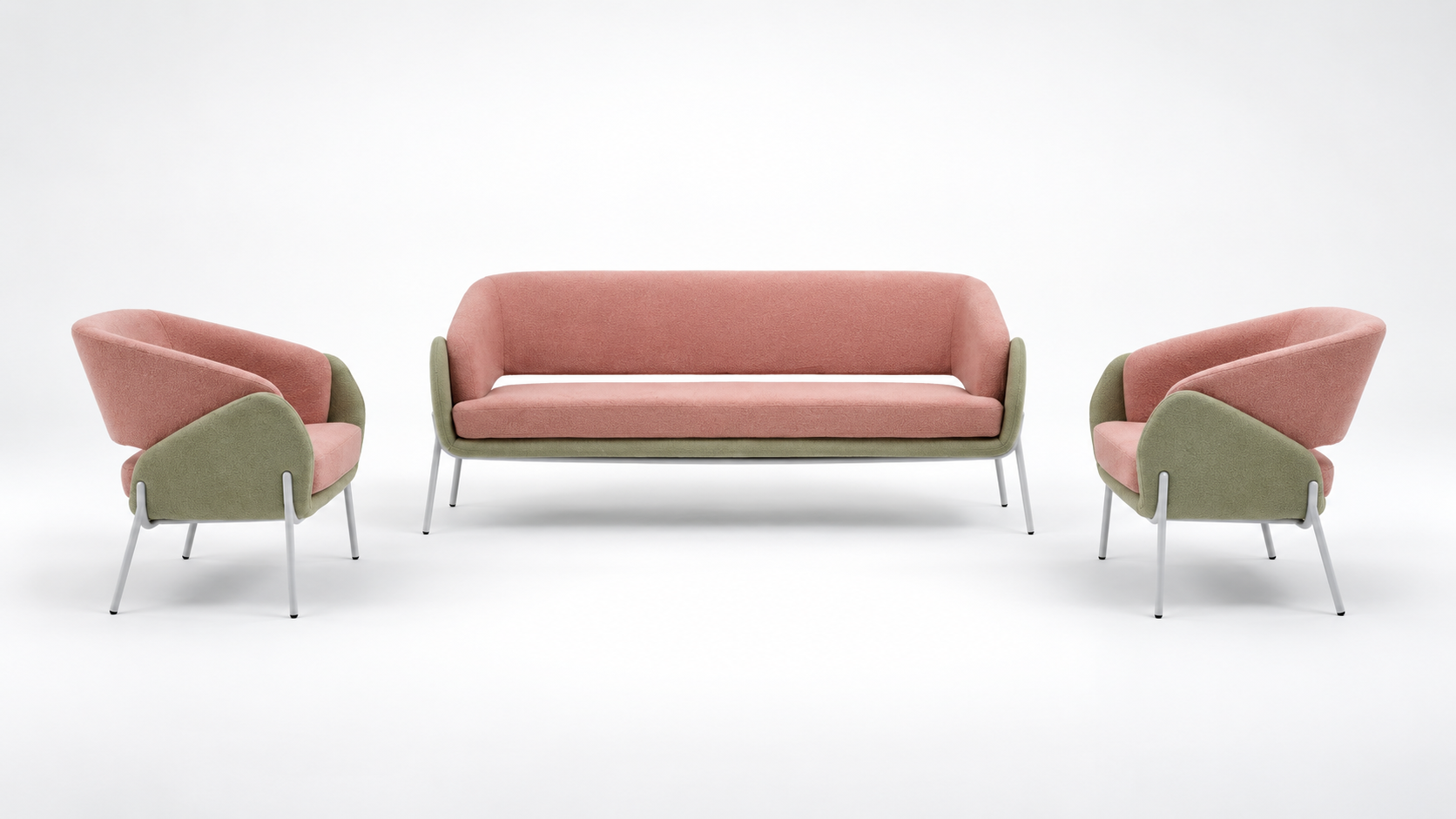 3+1+1 Milly Yeni Nesil Ofis Kanepe Takımı - Metal Ayaklı