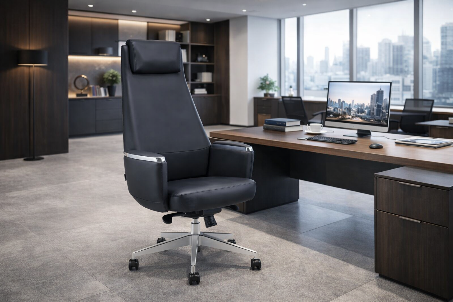 Diamond Premium Yönetici Koltuğu – Modern, Düz Sırt Tasarım, Üst Segment Ofis Koltuğu