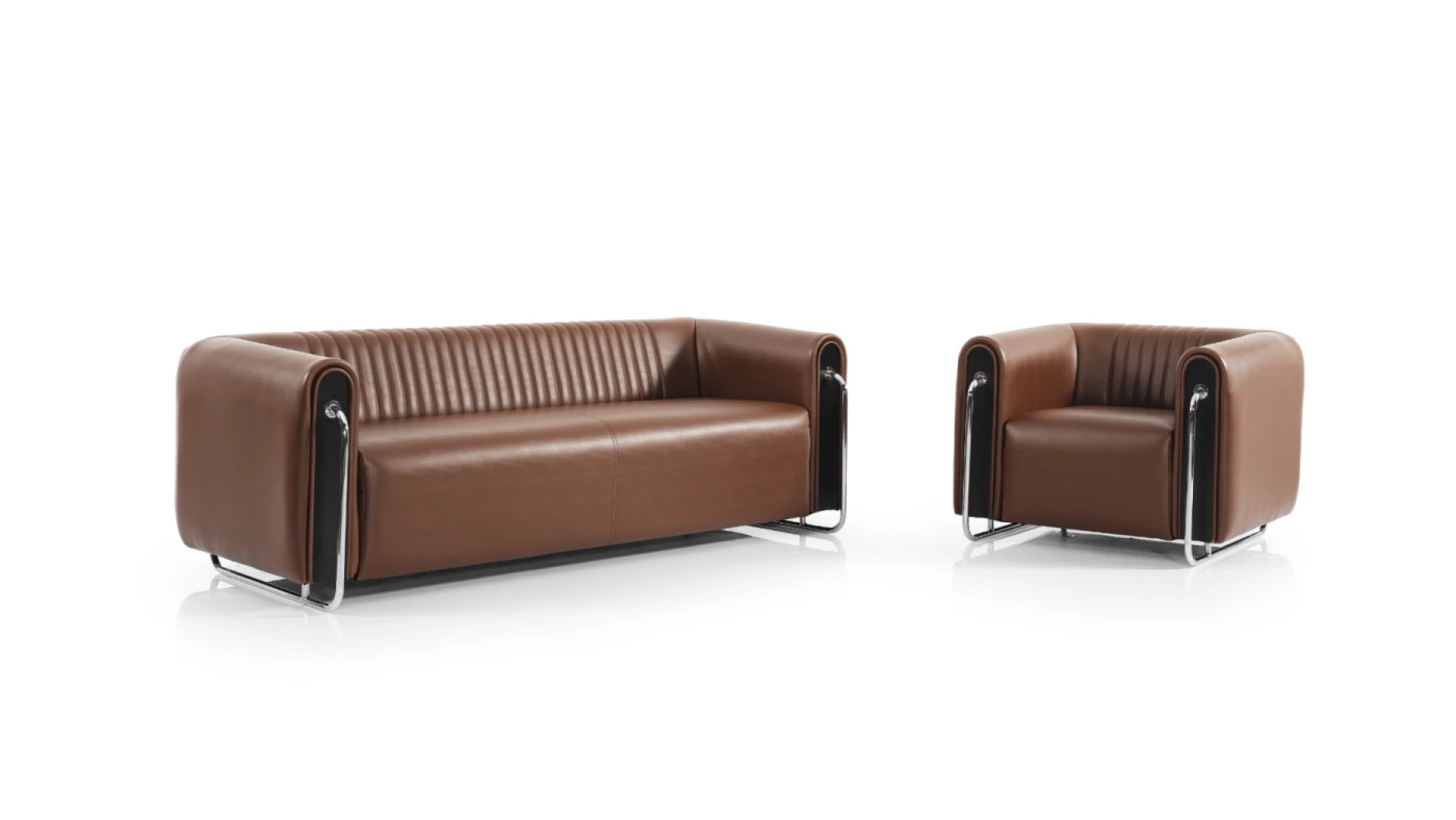 Owami 3+1+1 Premium Ofis Oturma Grubu | Modern Deri Kanepe Takımı