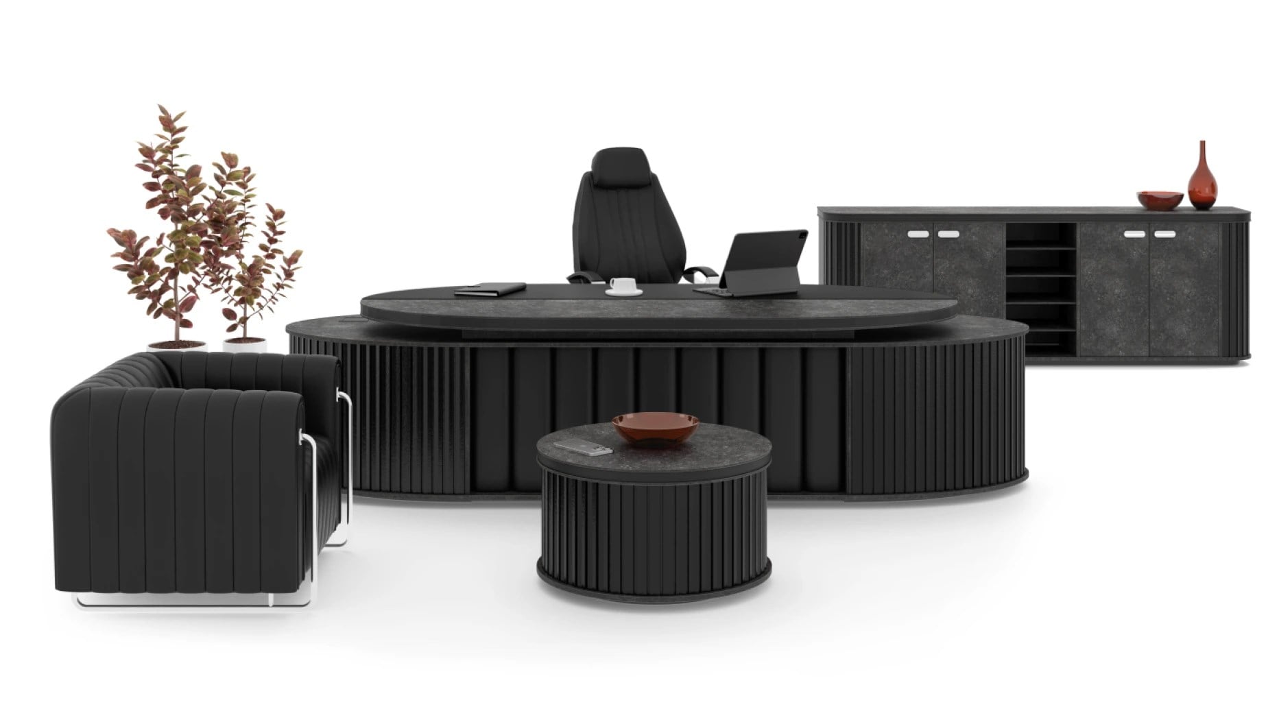 Owami Black Vip Makam Takımı | Teknoloji Entegreli, Deri ve Membran Tasarım