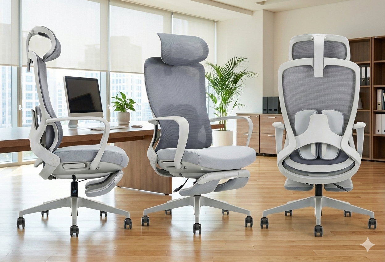 Siena Grey Ayak Uzatmalı İthal Ergonomik Yönetici Koltuğu