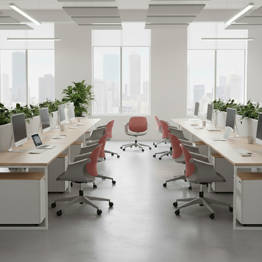 Sisa Modern Çalışma Koltuğu | Ergonomik, Tekerlekli - Somon