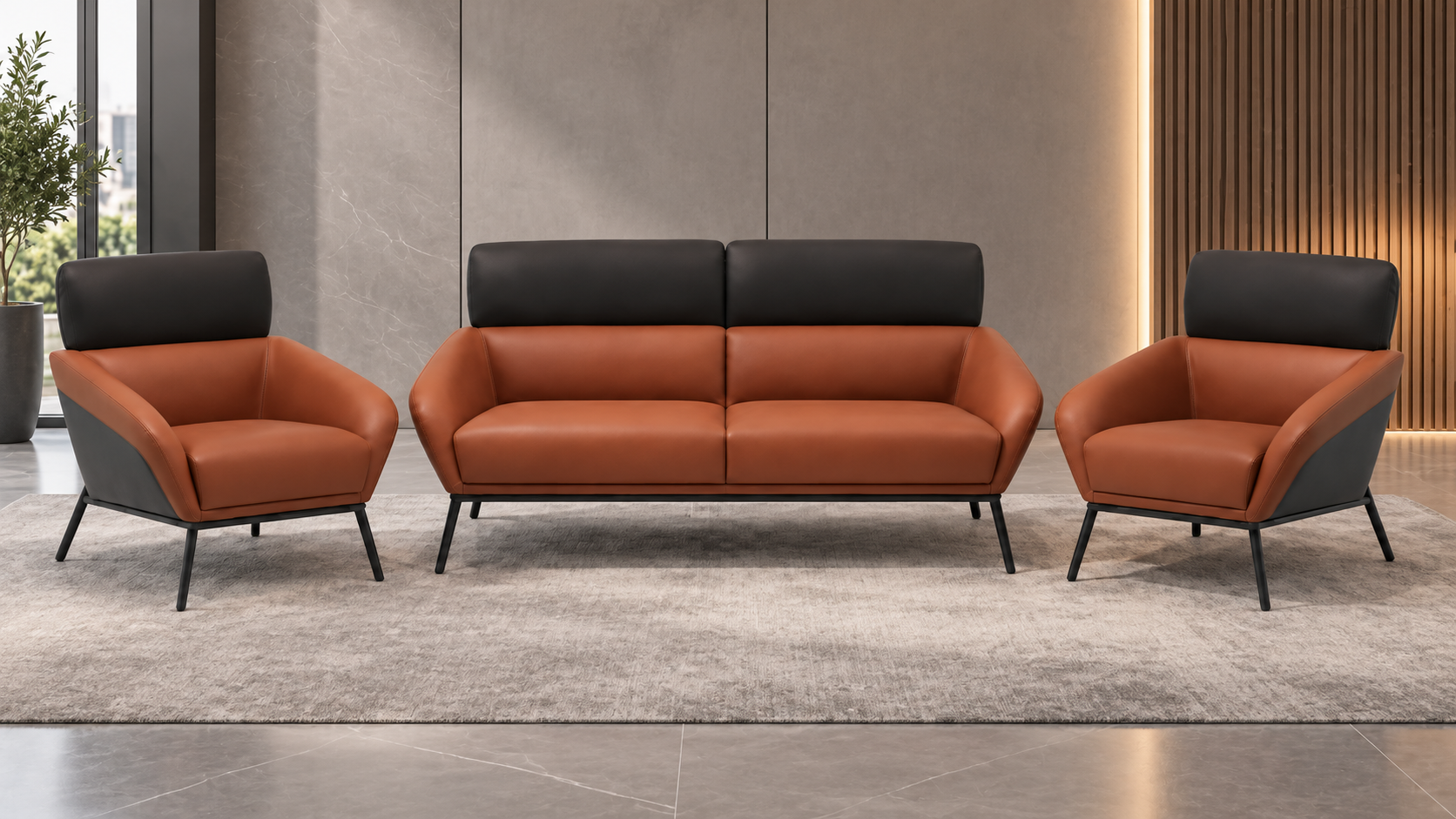 Wing 2+1+1 Ofis Oturma Grubu | Modern Bekleme ve Misafir Koltuk Takımı