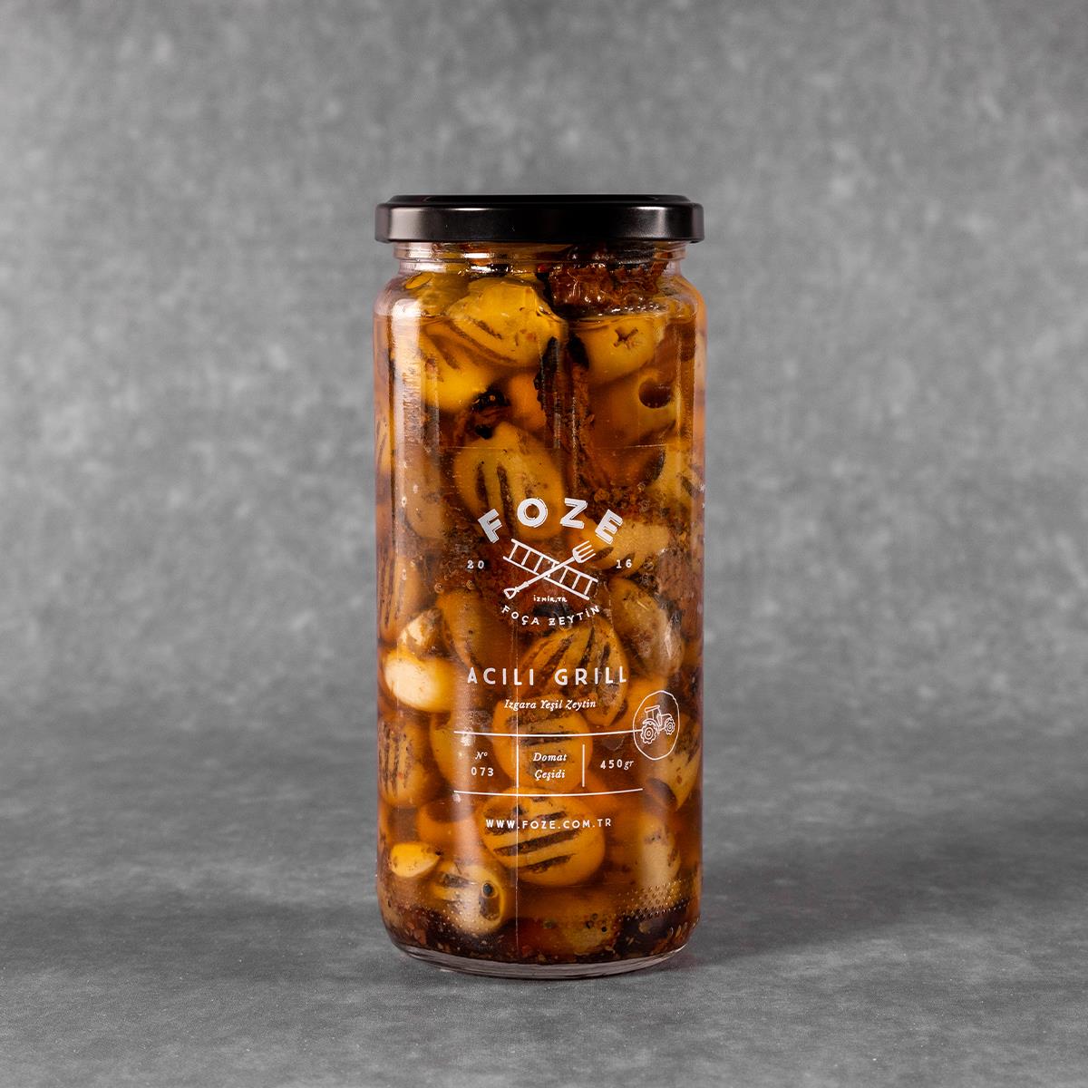 Foze Yeşil Zeytin Acılı Grill Izgara 450gr