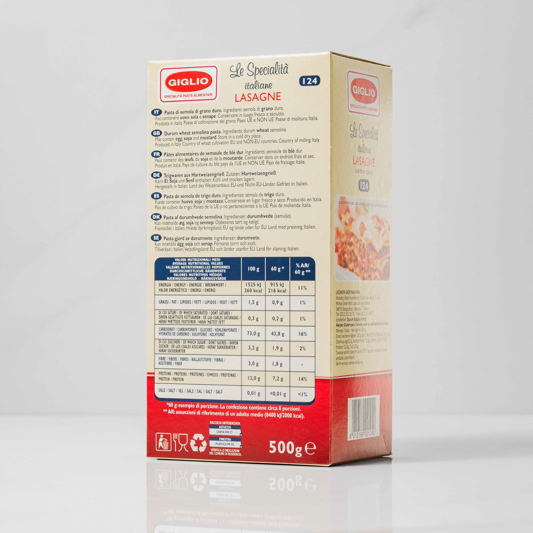 Giglio Le Specialita İtalyan Lazanya 500g