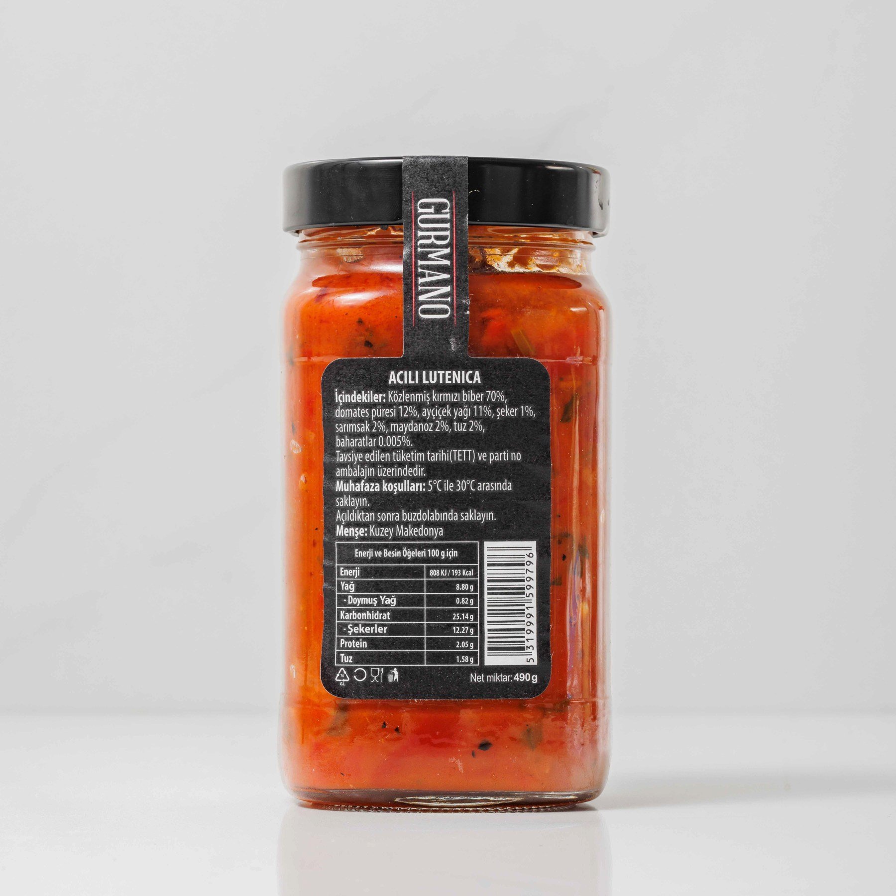 Gurmano Lutenica Acılı 500ml
