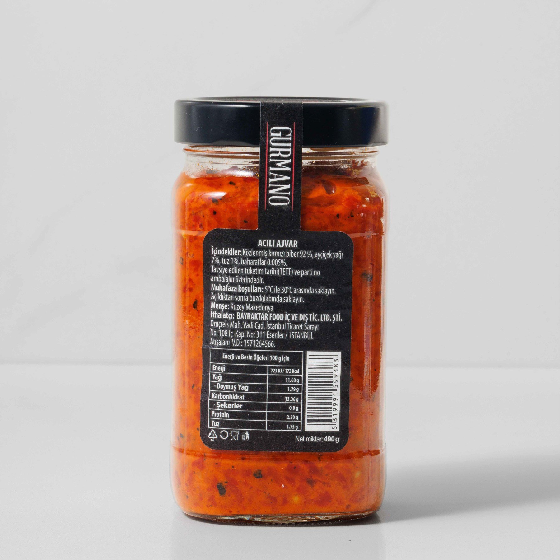 Gurmano Makedon Ajvar Acılı 490gr