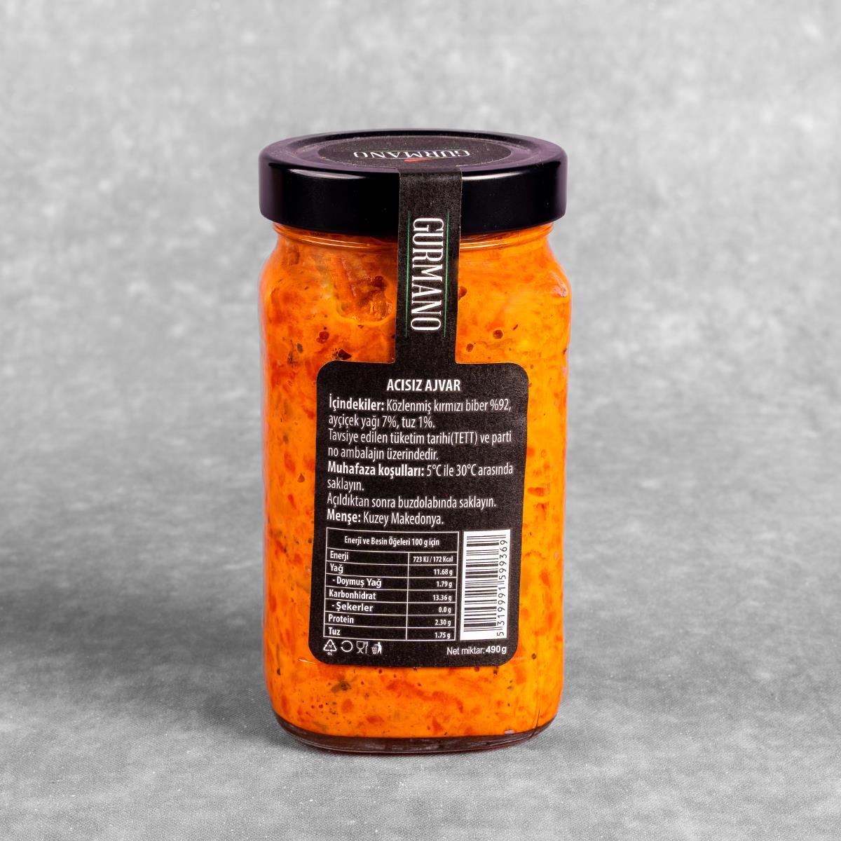 Gurmano Makedon Ajvar Acısız 490gr