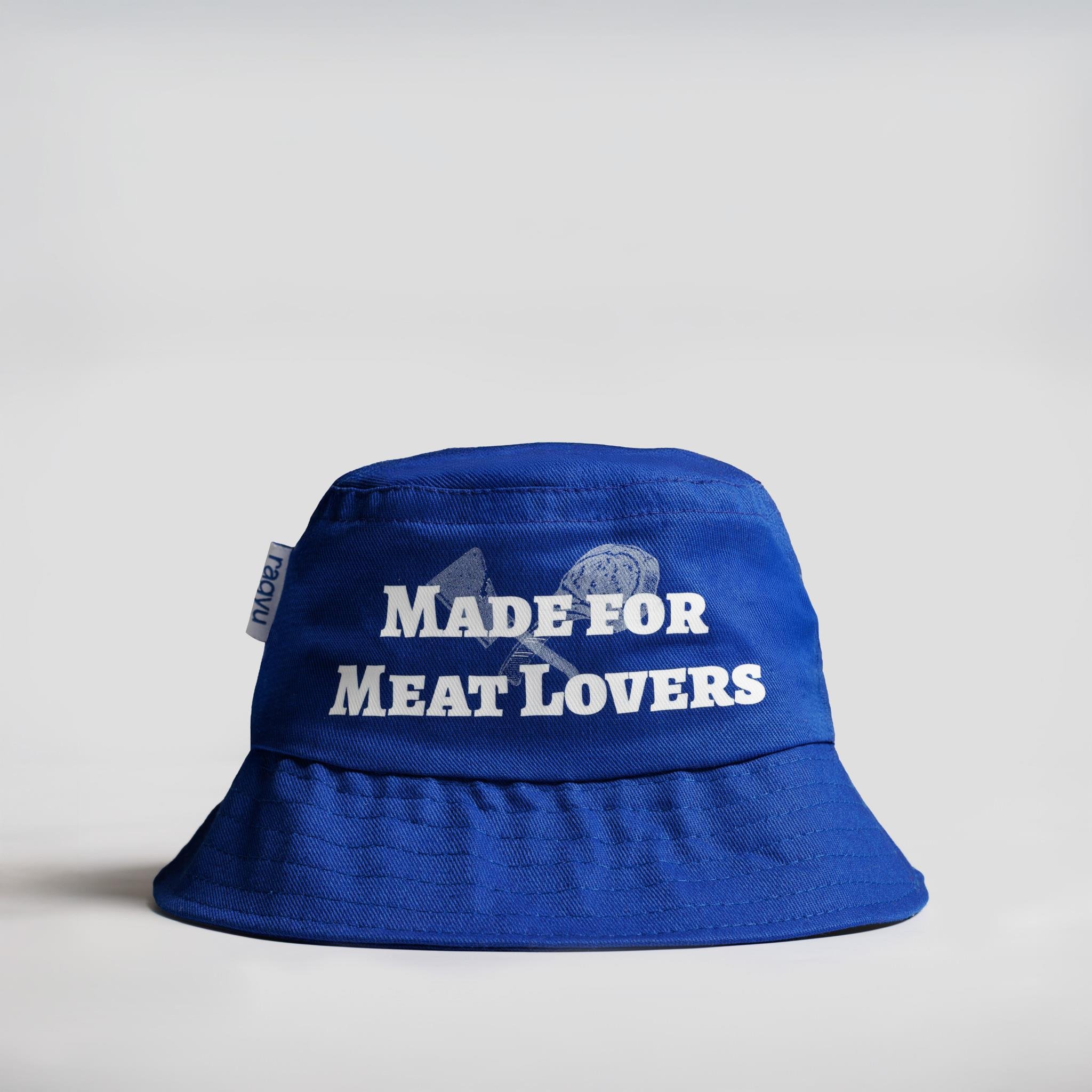 ragyu kasap+ Mavi Bucket Şapka