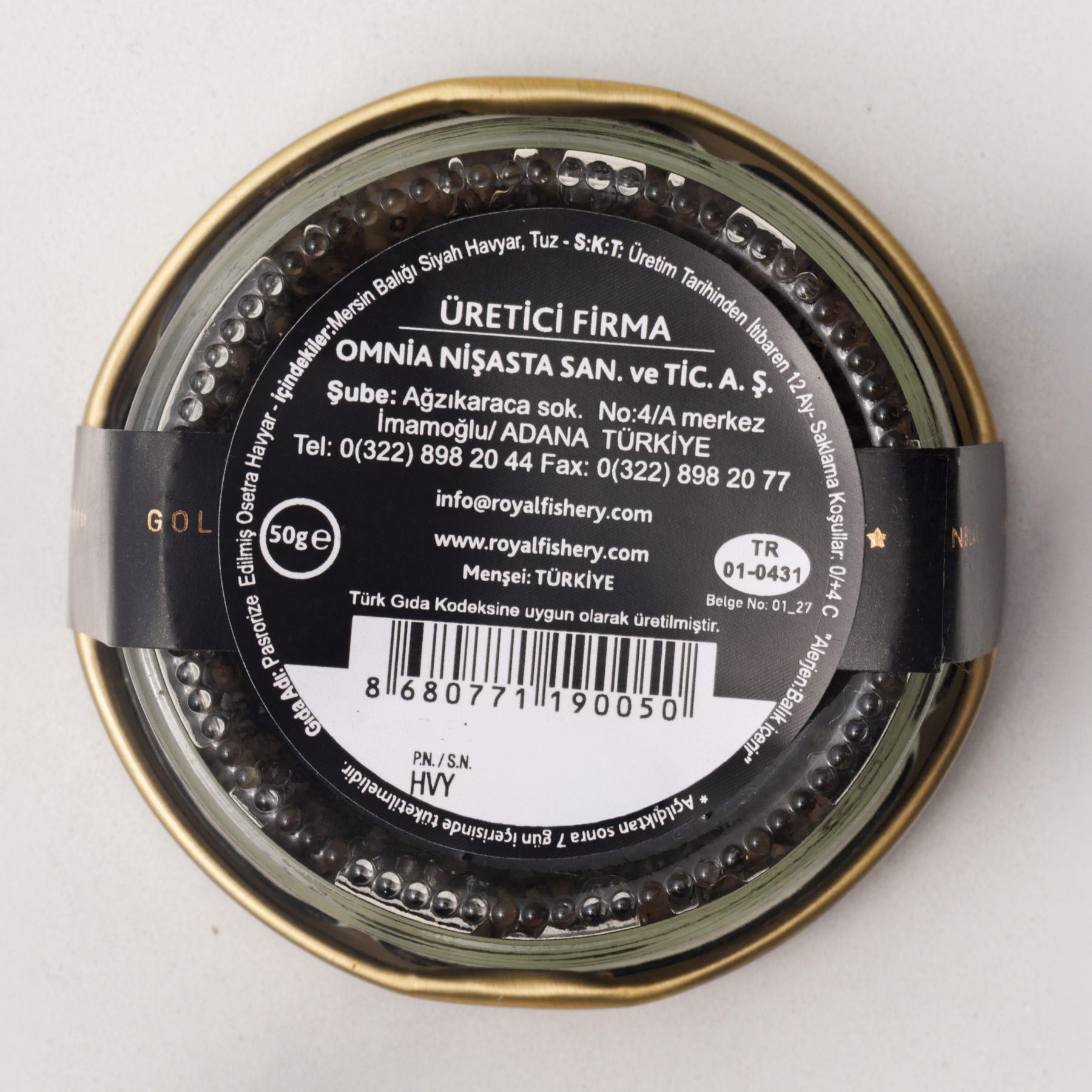 Royal Caviar Golden Black Havyar 50gr