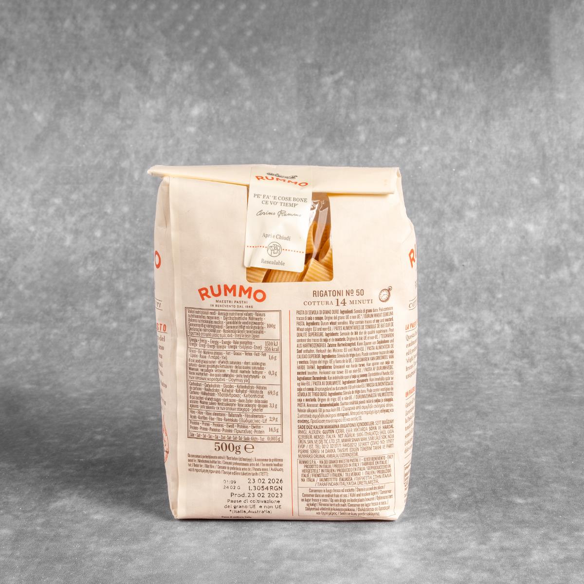 Rummo Rigatoni Düz Kalem Makarna 500gr