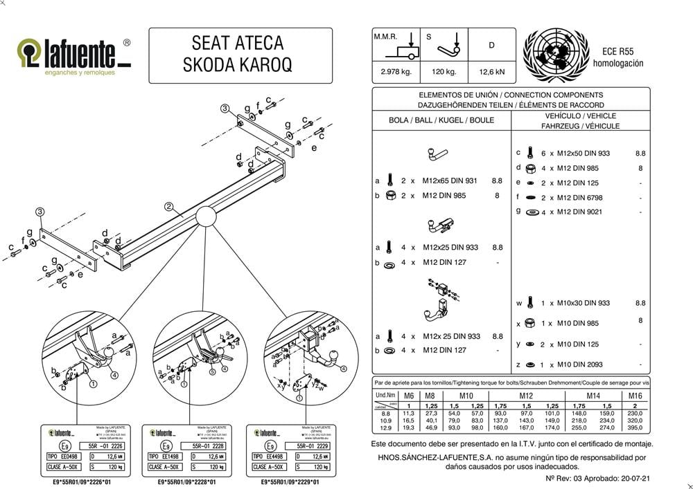 Karoq  11.2017 sonrası | Ateca 01.2016 sonrası (Sabit Topuz)