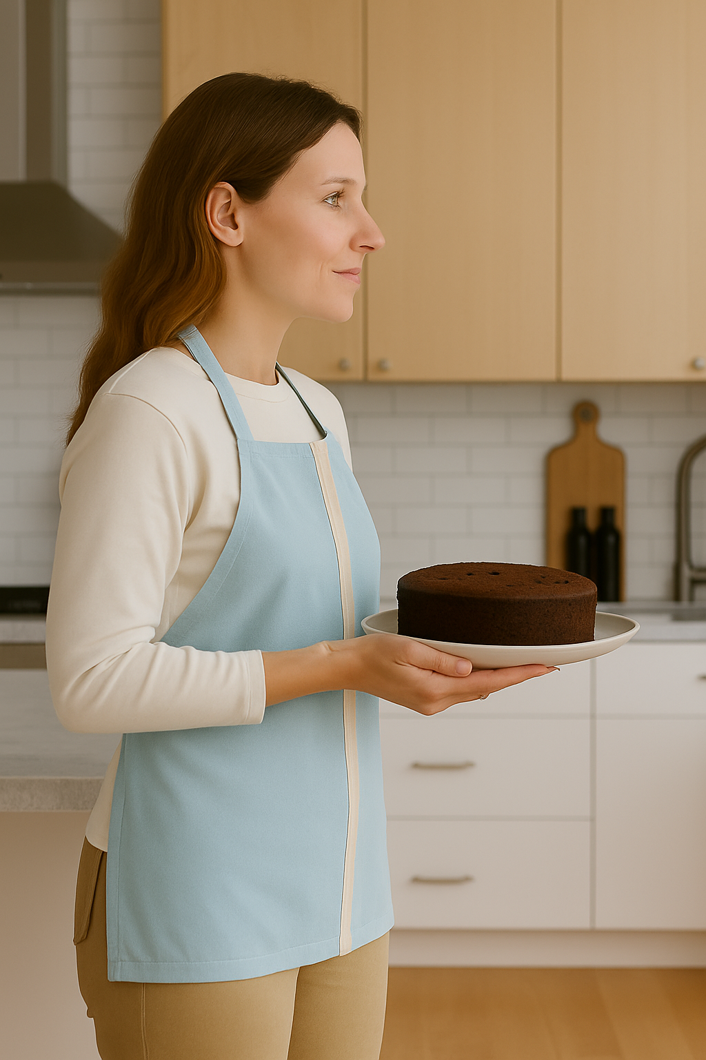 Mutfak Önlüğü Askılı Kalın Pamuklu Belden Bağlamalı Şef Masterchef Barista Önlüğü Mavi