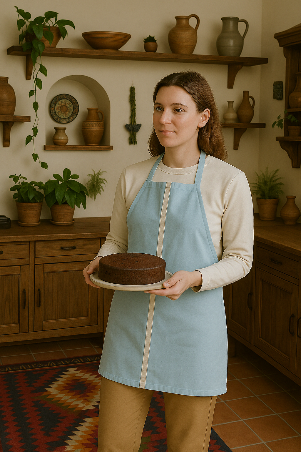 Mutfak Önlüğü Askılı Kalın Pamuklu Belden Bağlamalı Şef Masterchef Barista Önlüğü Mavi
