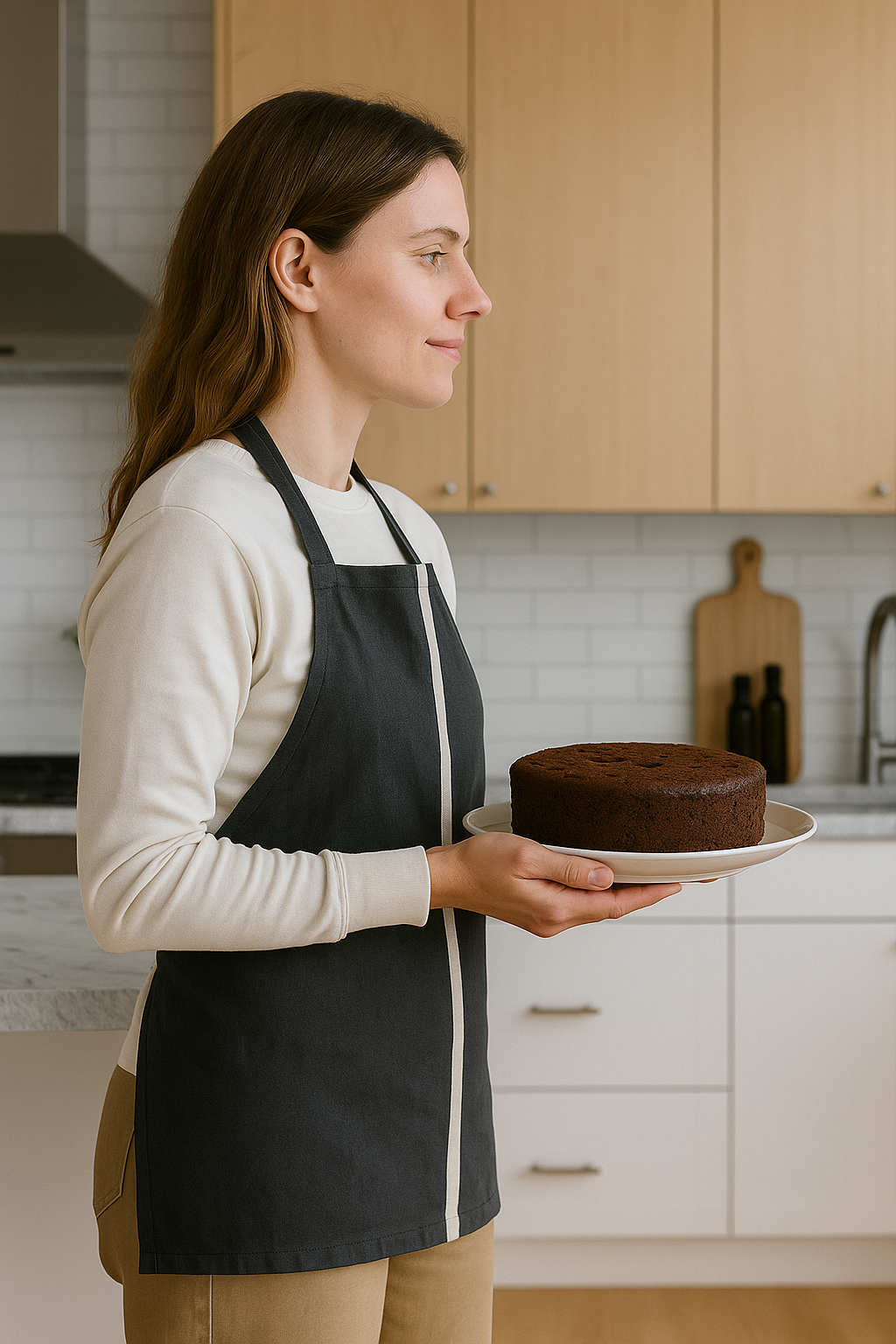 Mutfak Önlüğü Askılı Kalın Pamuklu Belden Bağlamalı Şef Masterchef Barista Önlüğü Mavi