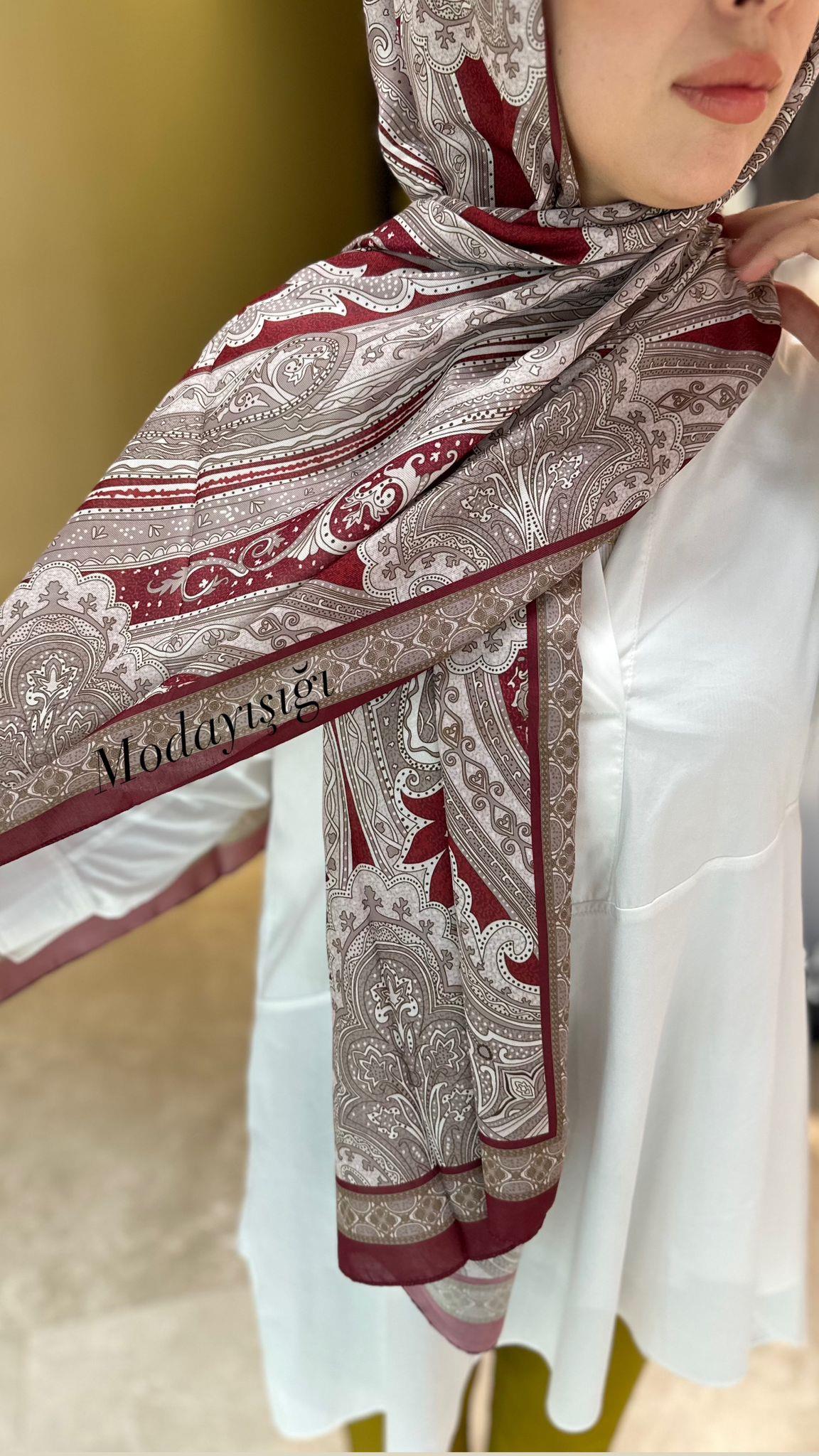 Etro Desen Bordo Şal