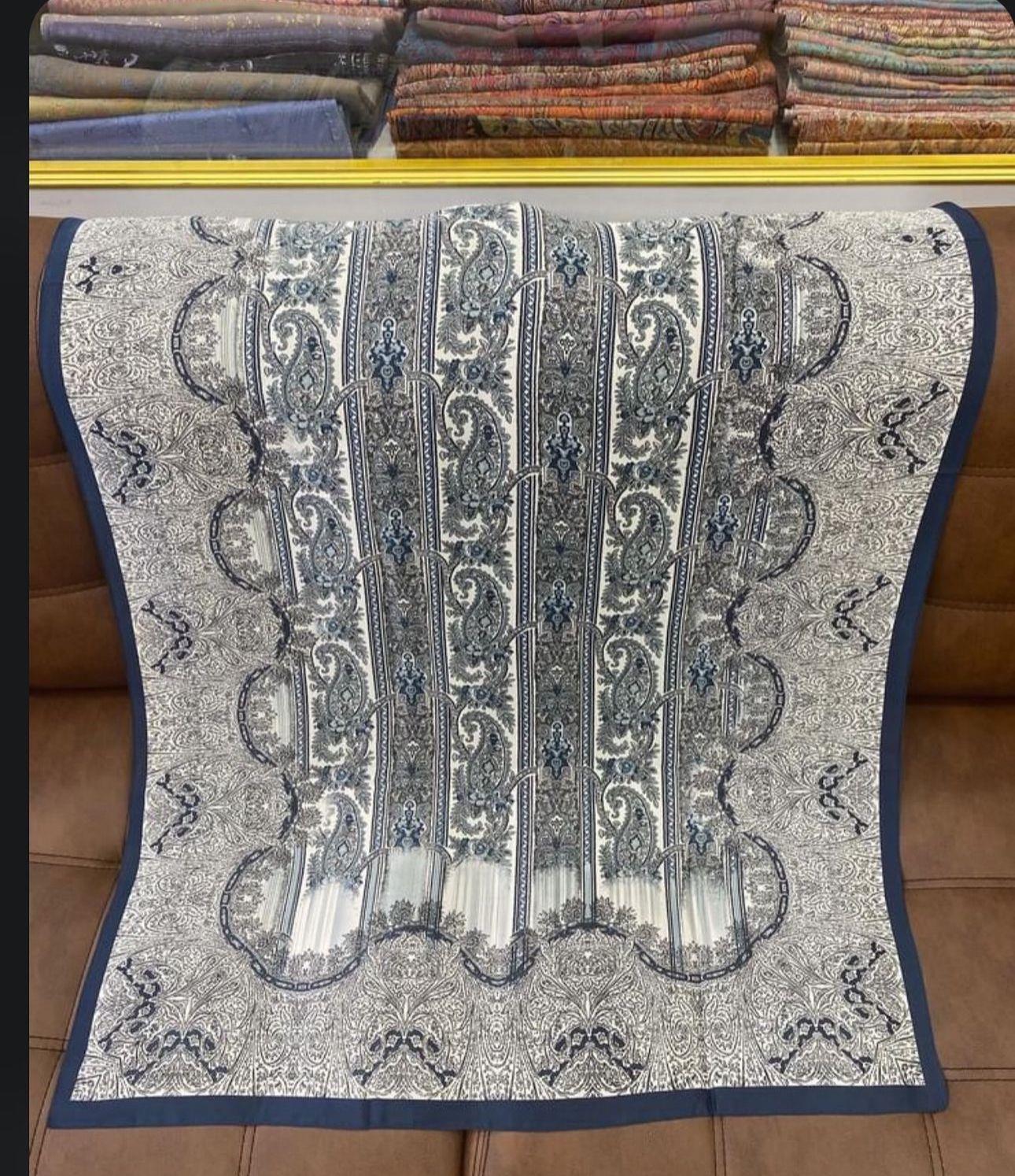 Etro Lacivert Vual İpek Şal