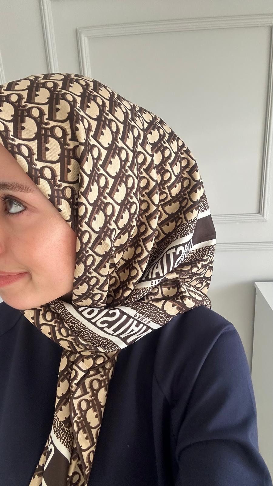 Marka Twill Kahve Eşarp