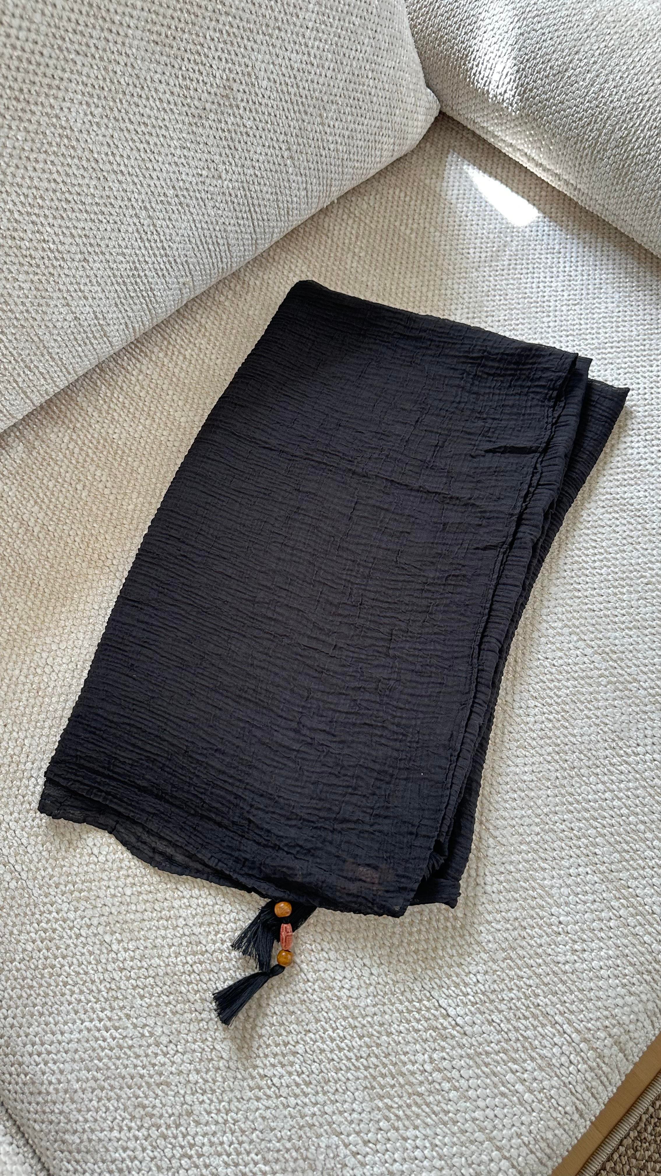 Müslin Kumaş Siyah