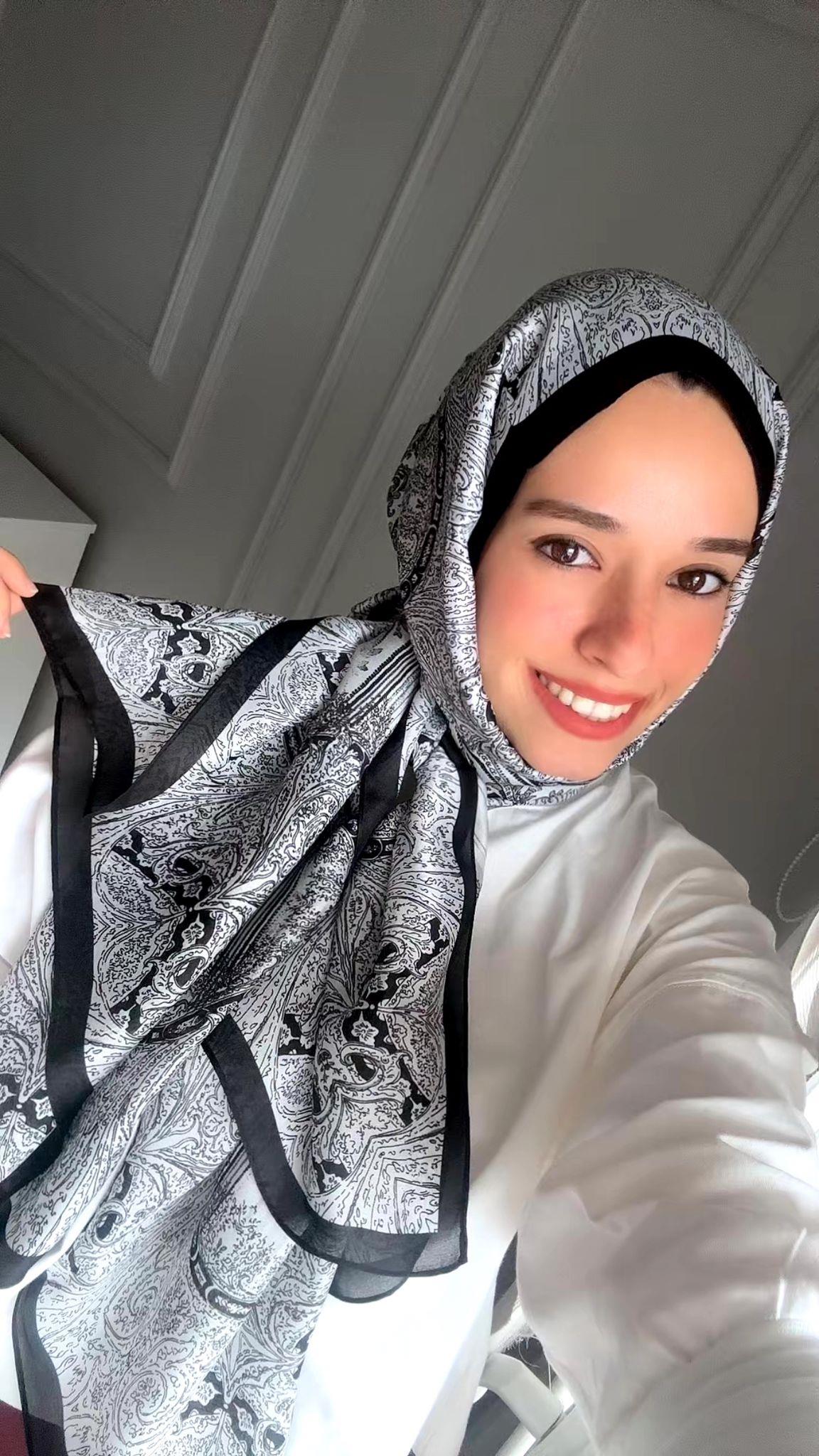 Siyah Vual İpek Şal