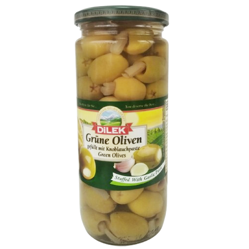 Dilek Yeşil Sarımsaklı Zeytin 500gr