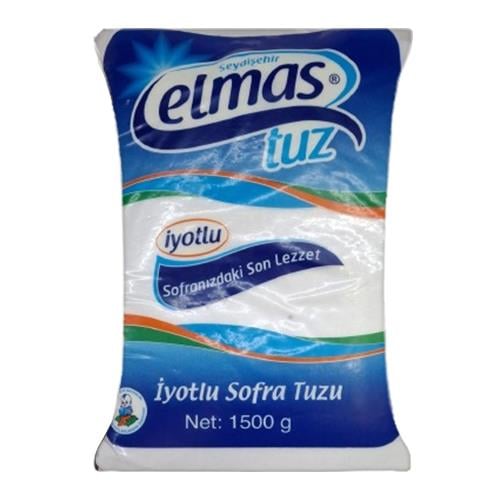 Elmas İyotlu Sofra Tuzu 1500gr