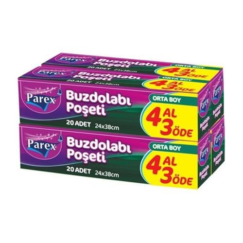 Parex Buzdolabı Poşeti 4 Al 3 Öde Orta Boy