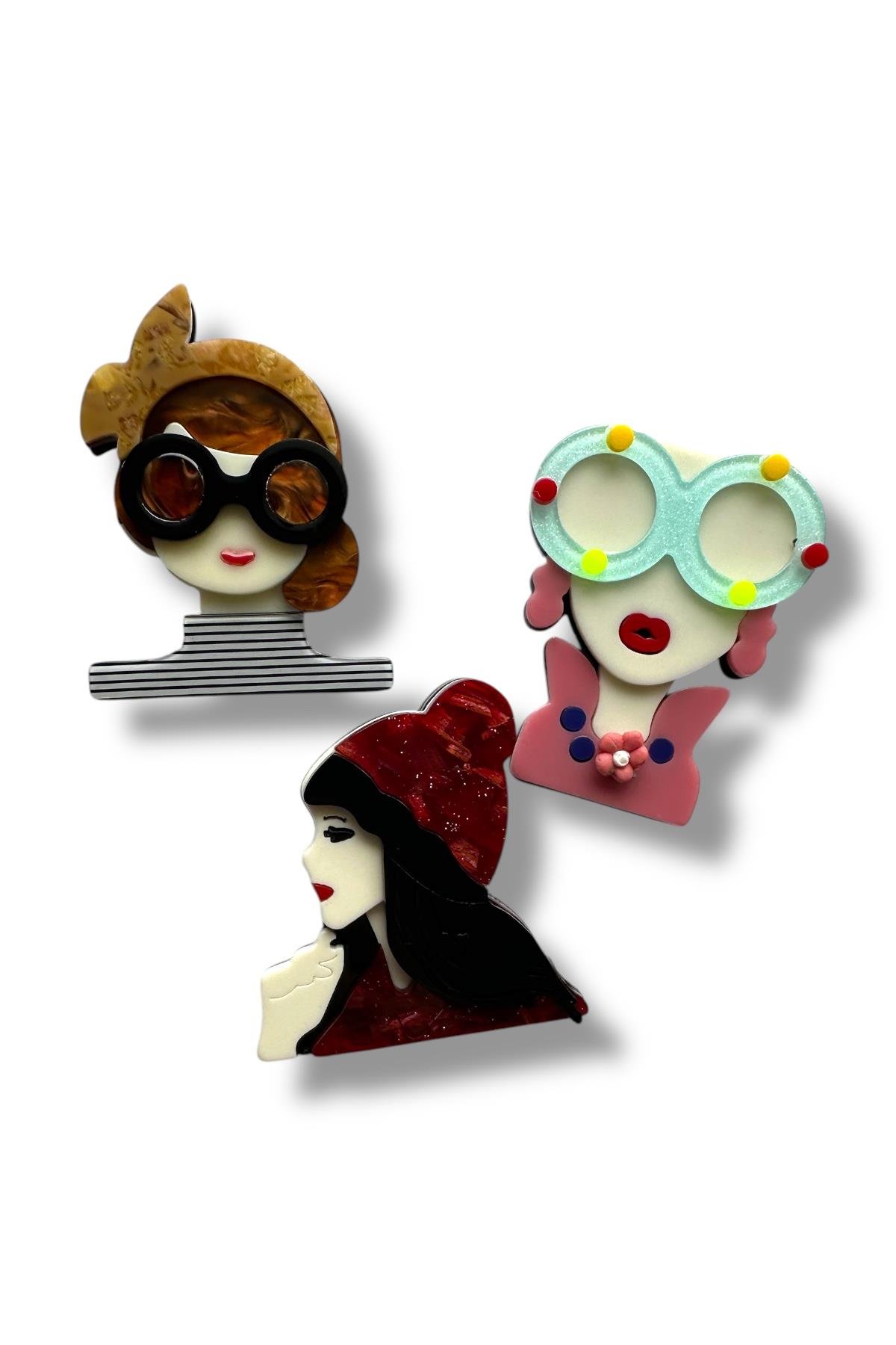 3 Boyutlu Pretty Girl Broş