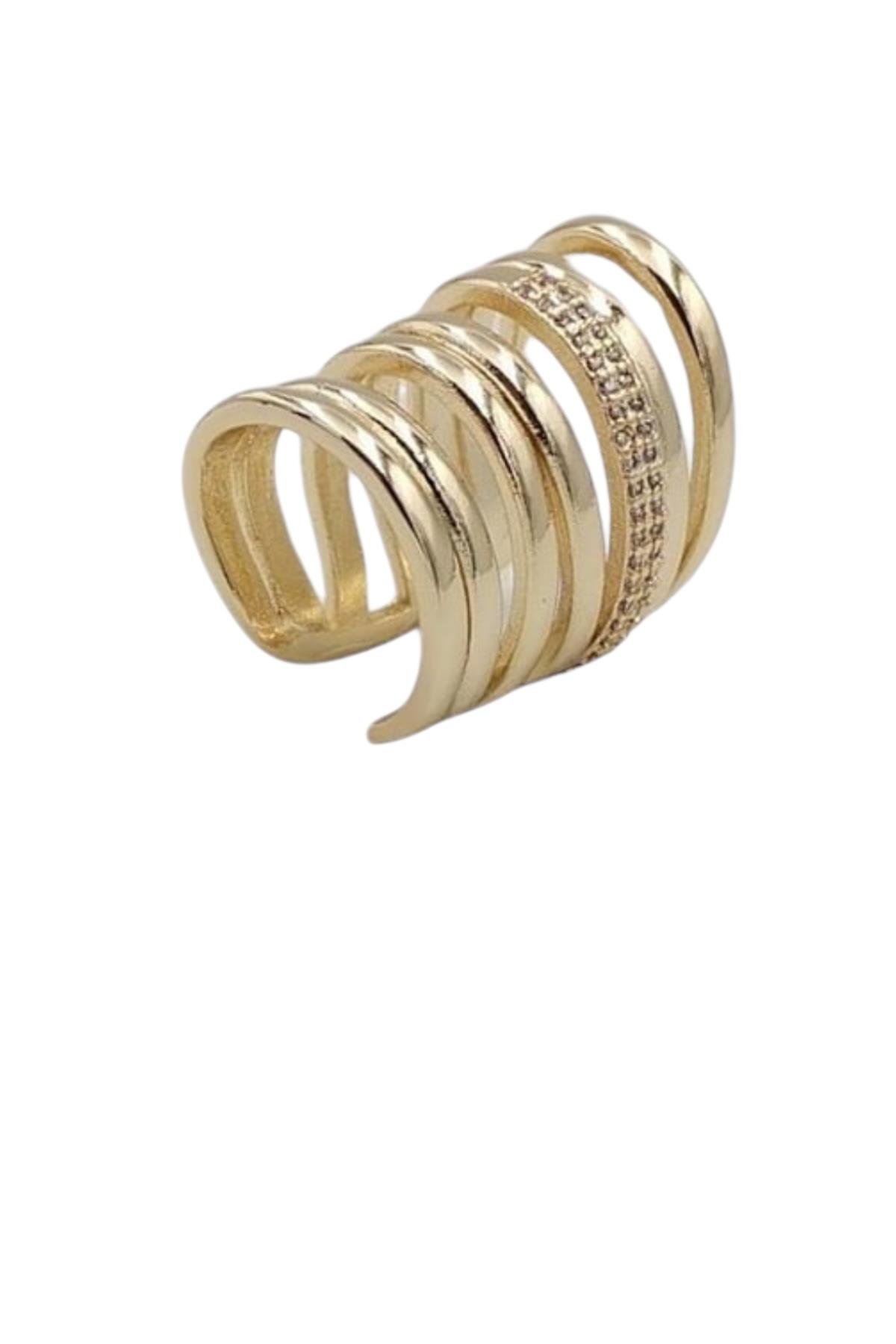 Çoklu Halka Earcuff Gold