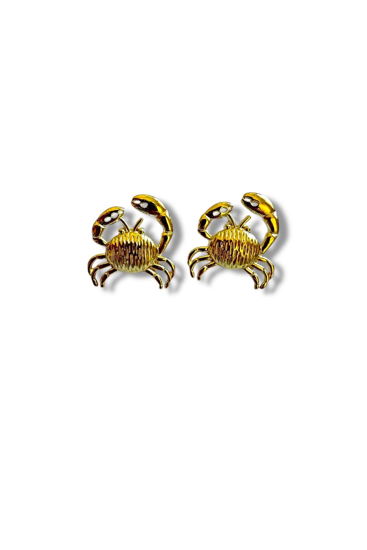 Gold Yengeç Küpe