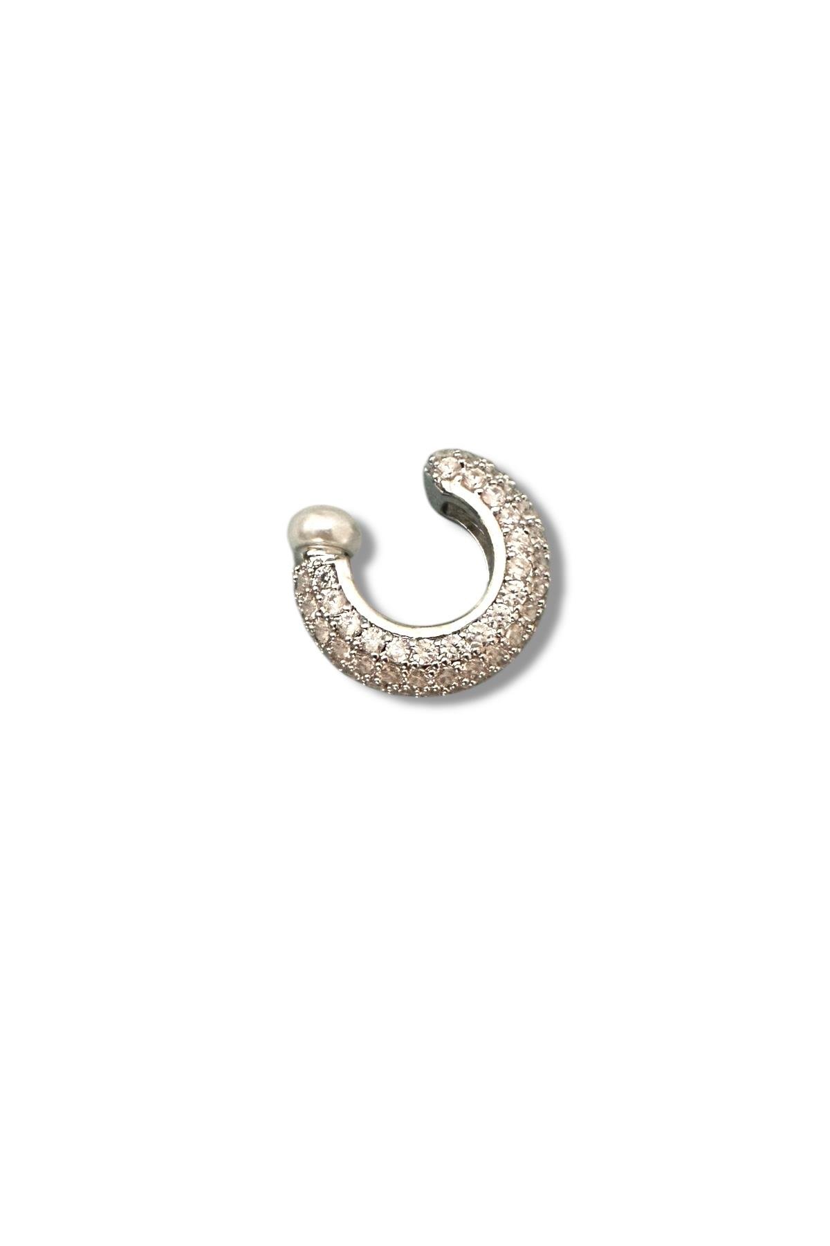İnci Topçuklu Zirkon Taşlı Cuff