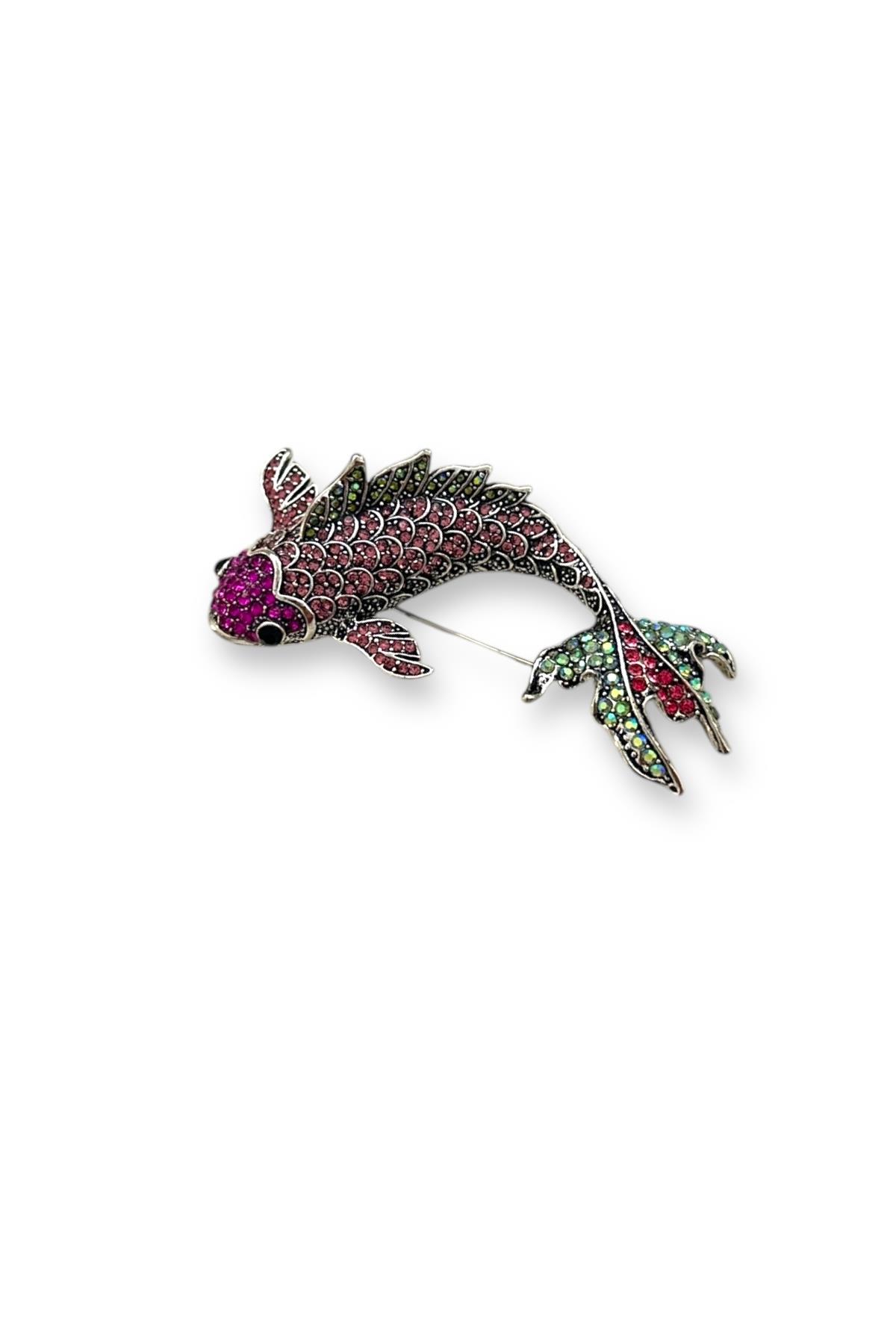 Pink Fin Broş