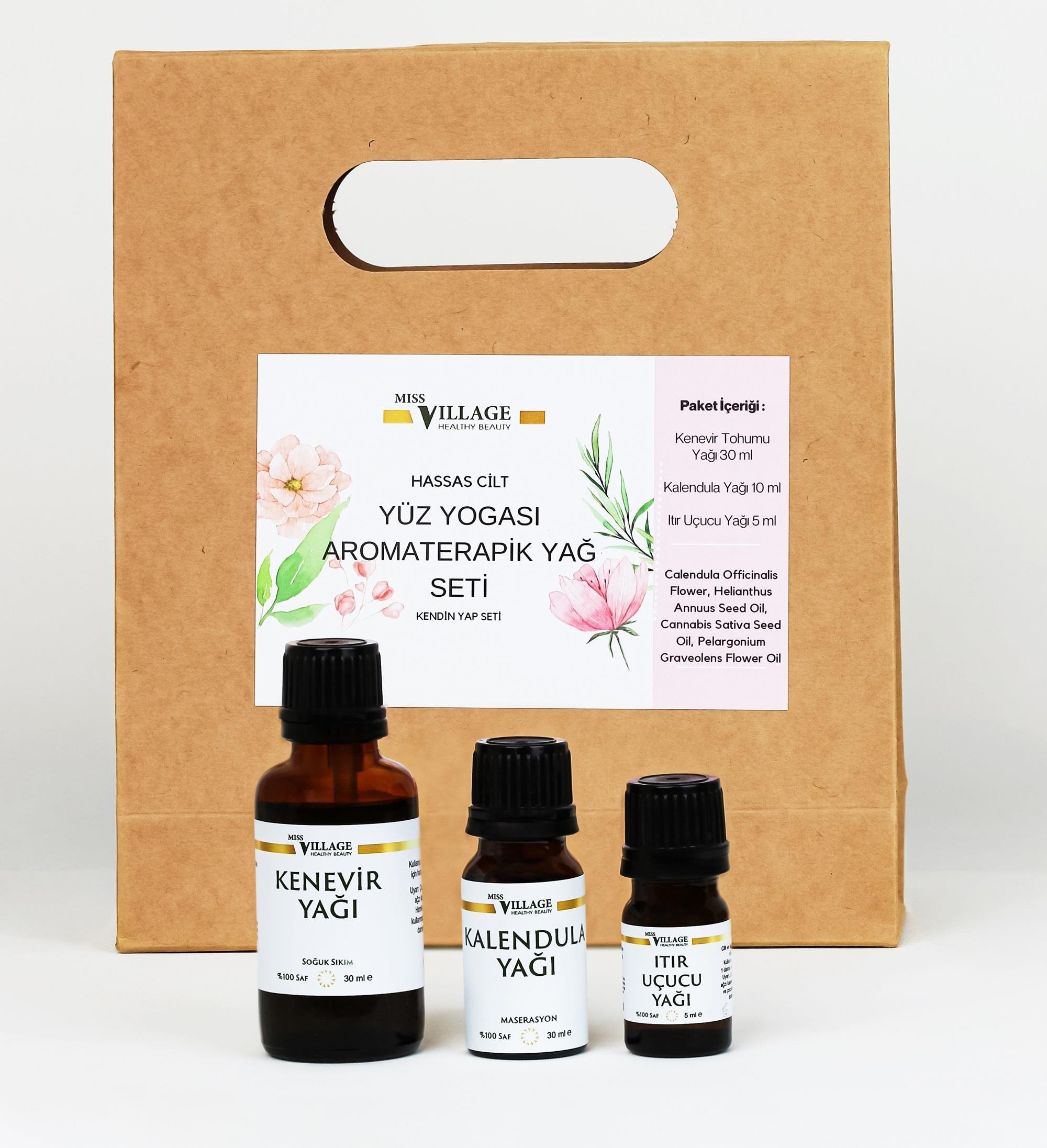YÜZ YOGASI AROMATERAPIK YAĞ SETI -HASSAS CILT 