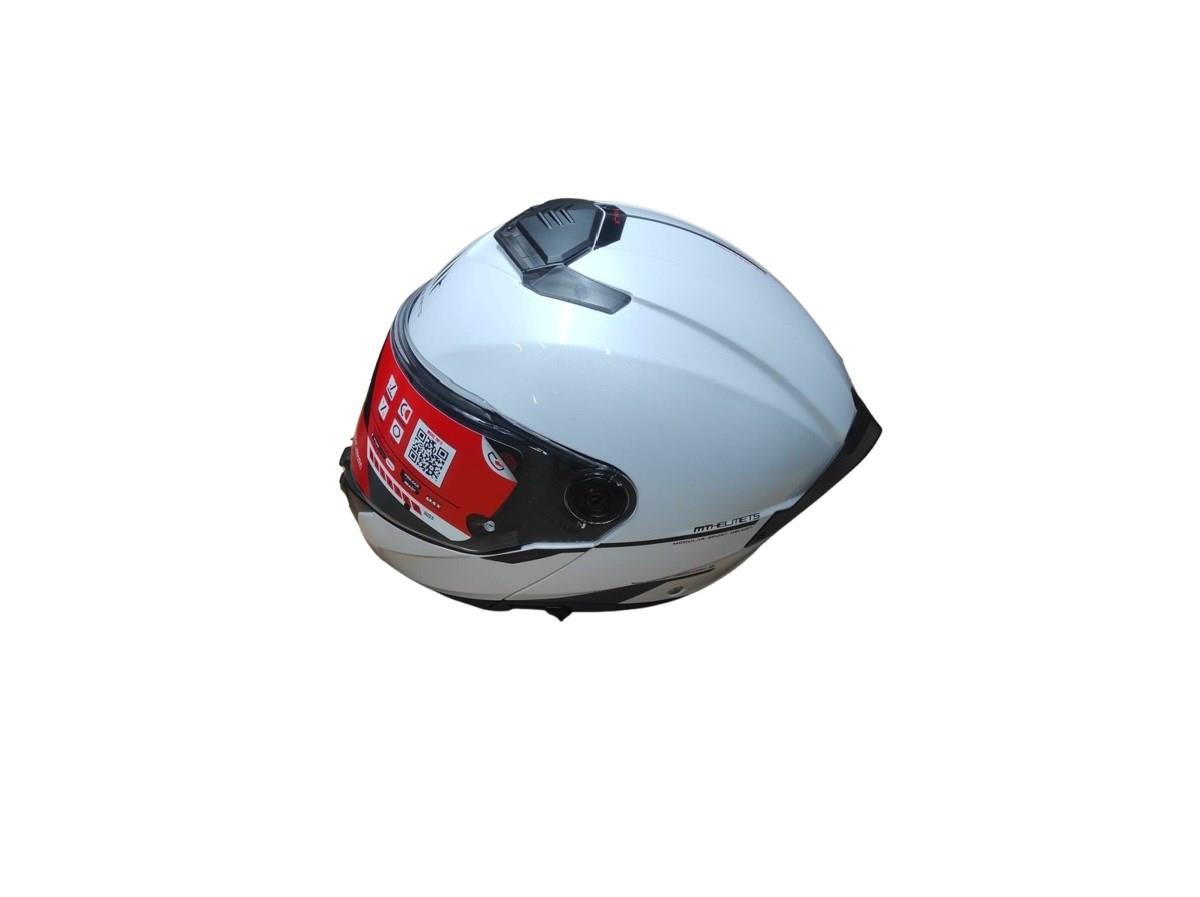 MT Helmets Atom 2 SV Çeneden Açılır Motosiklet Kaskı Beyaz