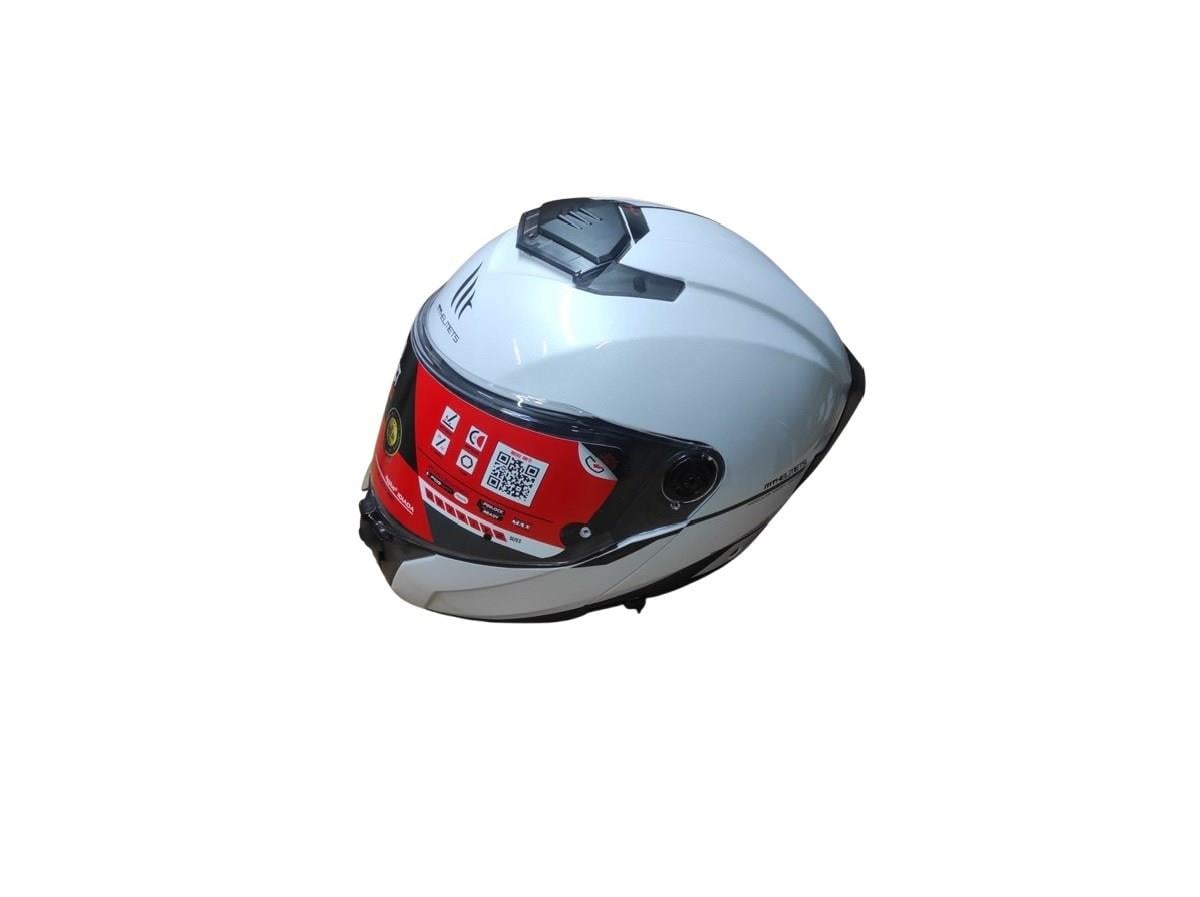 MT Helmets Atom 2 SV Çeneden Açılır Motosiklet Kaskı Beyaz