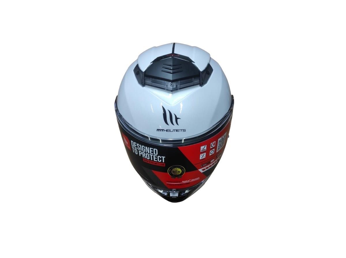 MT Helmets Atom 2 SV Çeneden Açılır Motosiklet Kaskı Beyaz