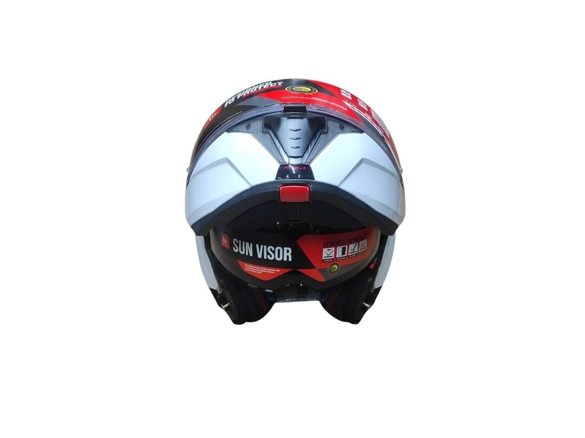 MT Helmets Atom 2 SV Çeneden Açılır Motosiklet Kaskı Beyaz