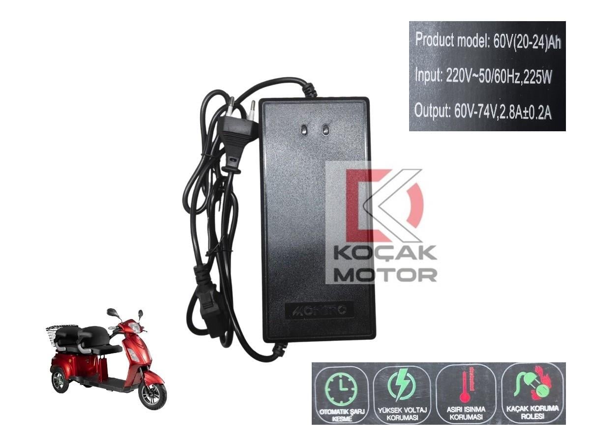 Volta VM4+ Elektrikli Motosiklet -AKalite- Akü Şarj Cihazı