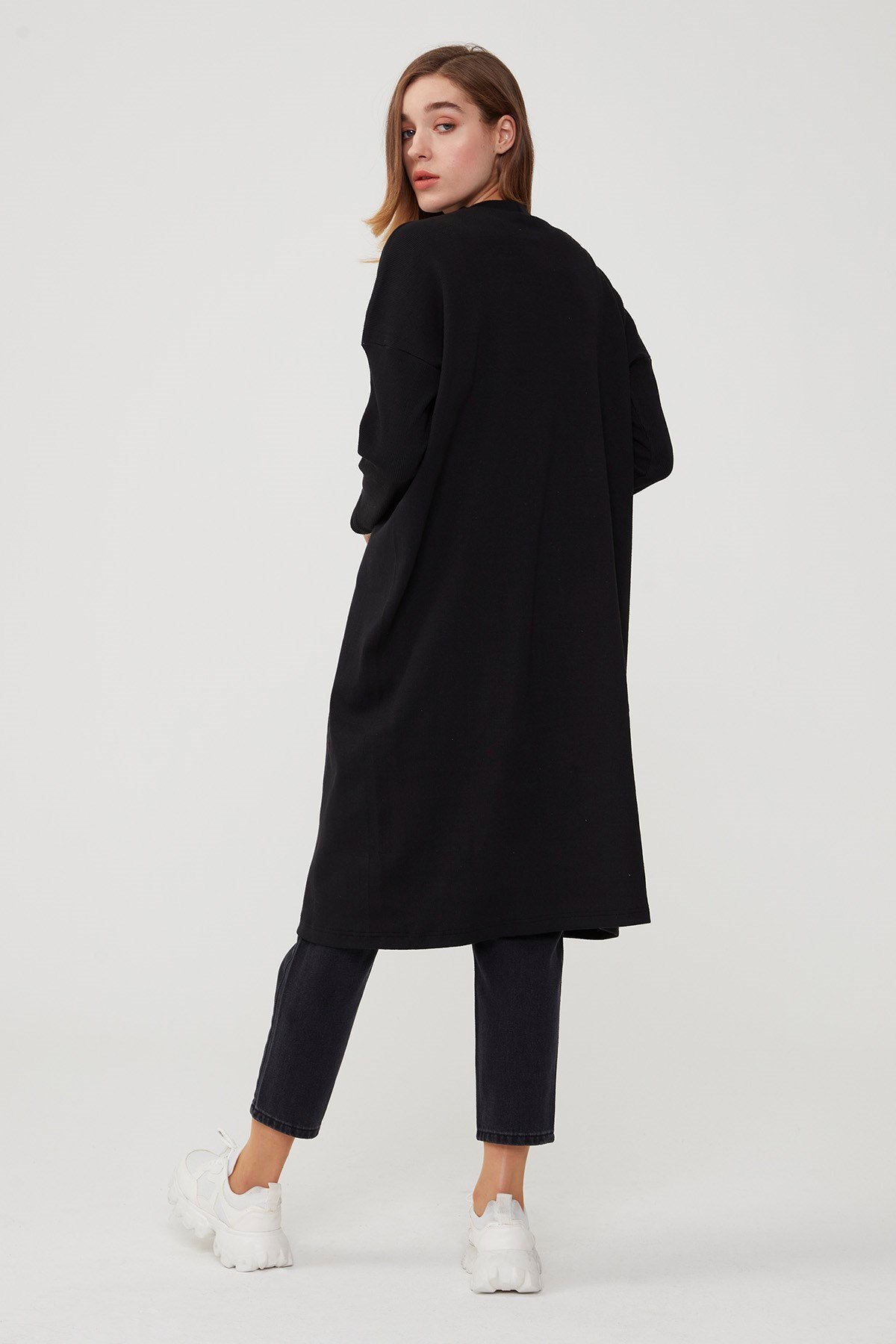 Hanım Hatun Basic Triko Tunik Siyah