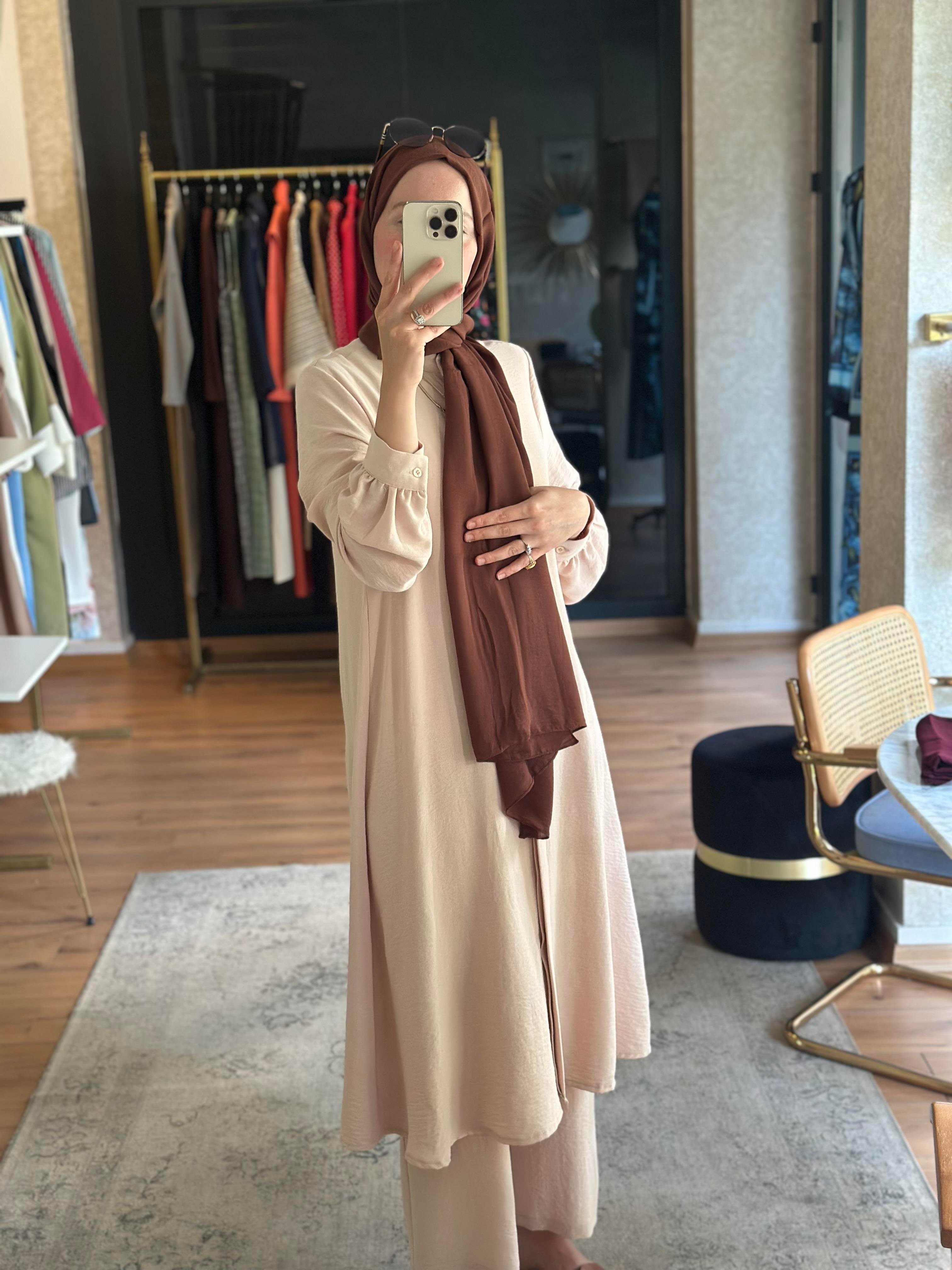 Hanım Hatun Farah Takım Bej