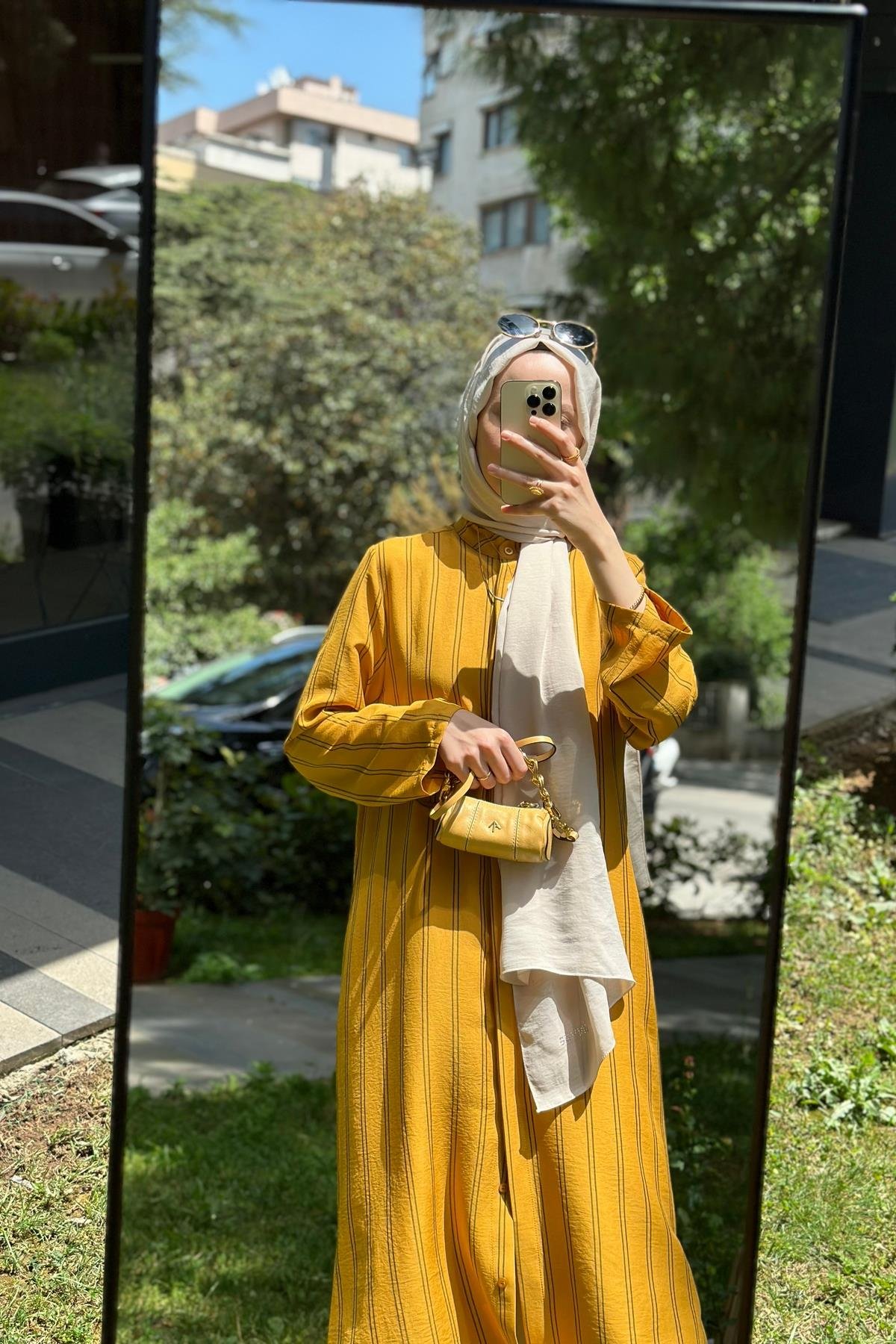 Hanım Hatun Hardal Sarı Fresh Gömlek